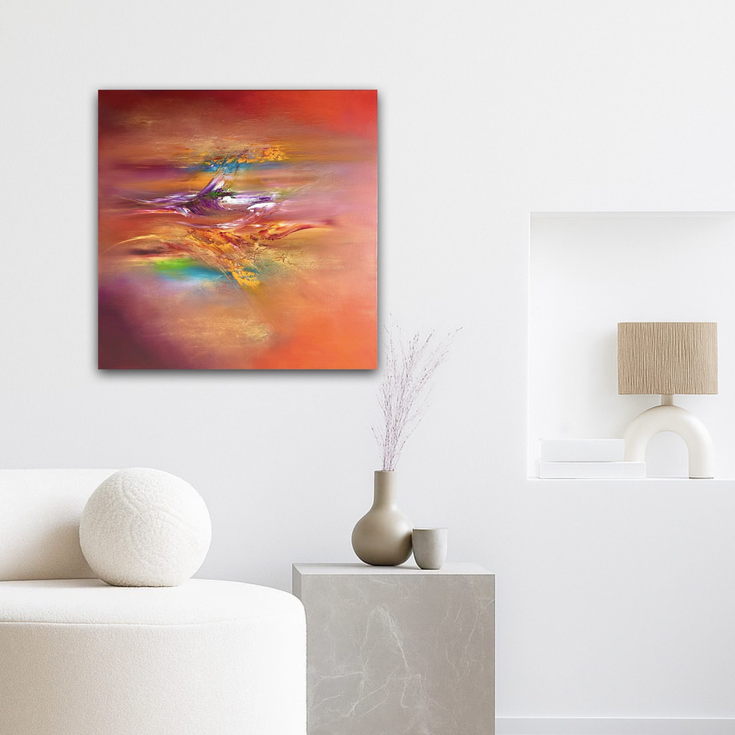 Hue Reflections - Hanging Option #2 - unframed