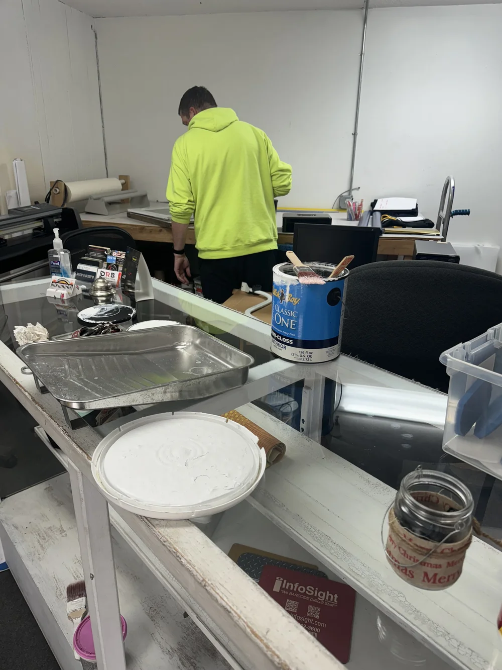 Printing in the Tapestry Inkworks shop