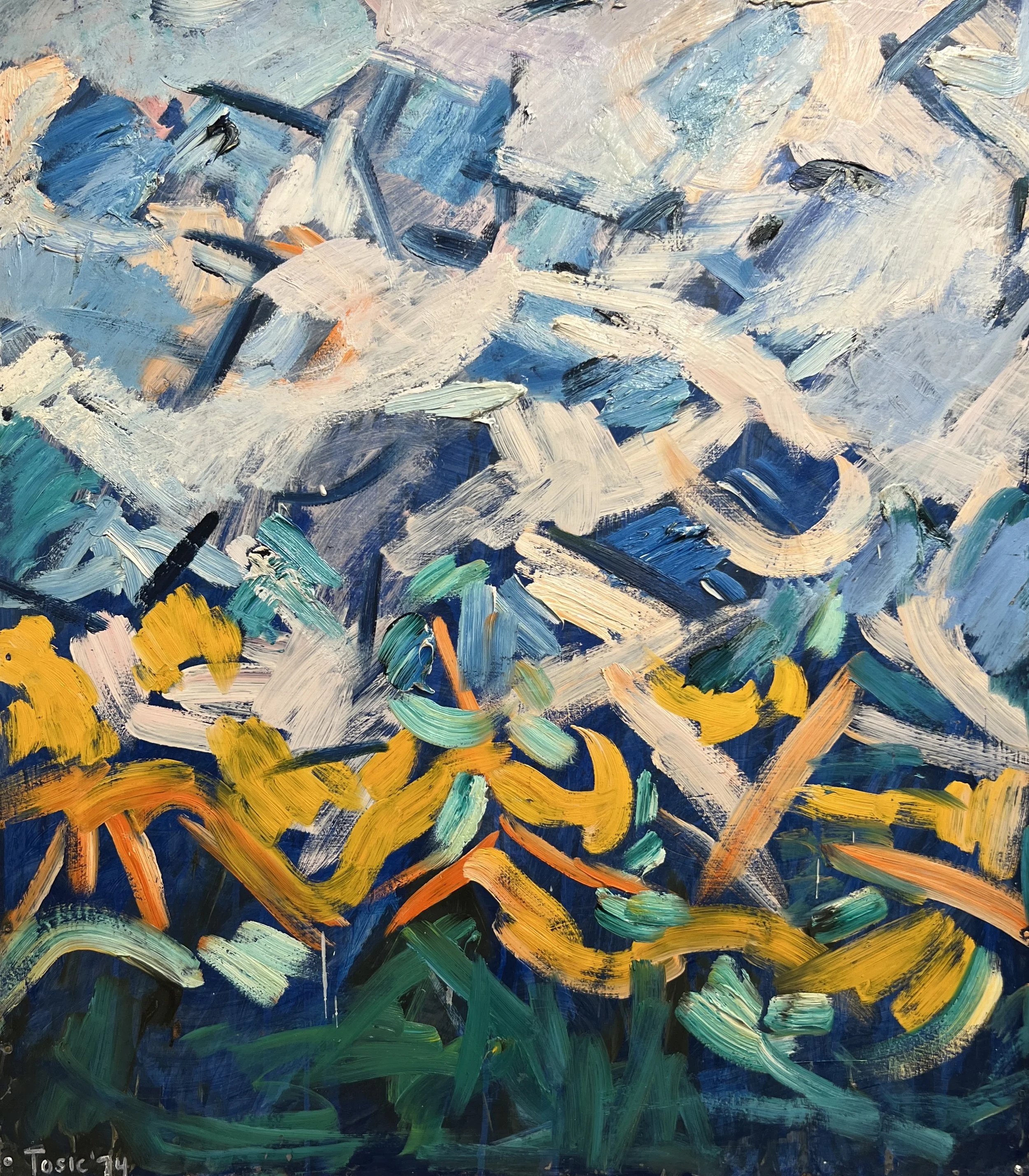 Oil Painting 1974 by Budimir Tosic