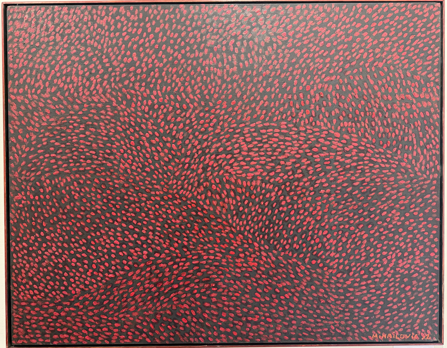 40" x 30" Abstract Oil Painting 1992 by Miodrag Mihailovic