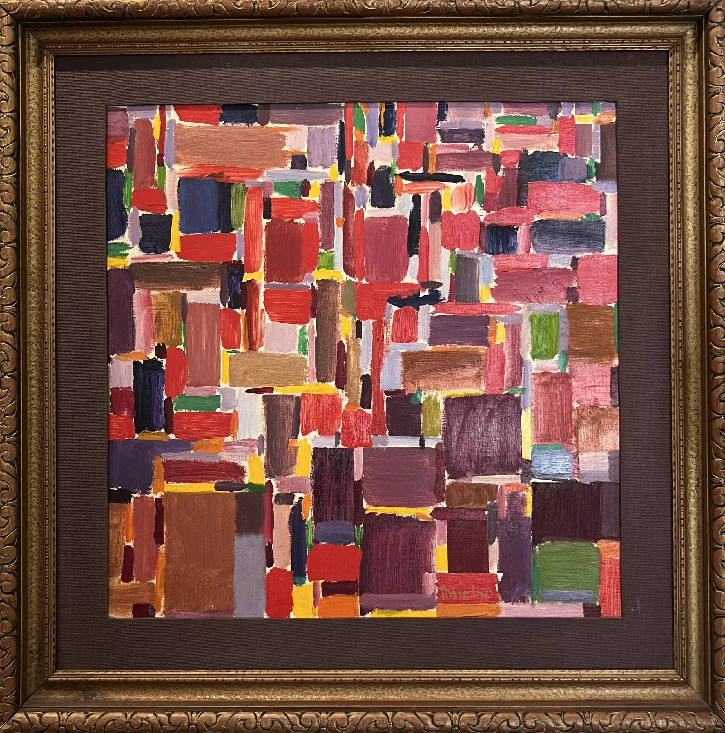 Oil Painting 1970 by Budimir Tosic