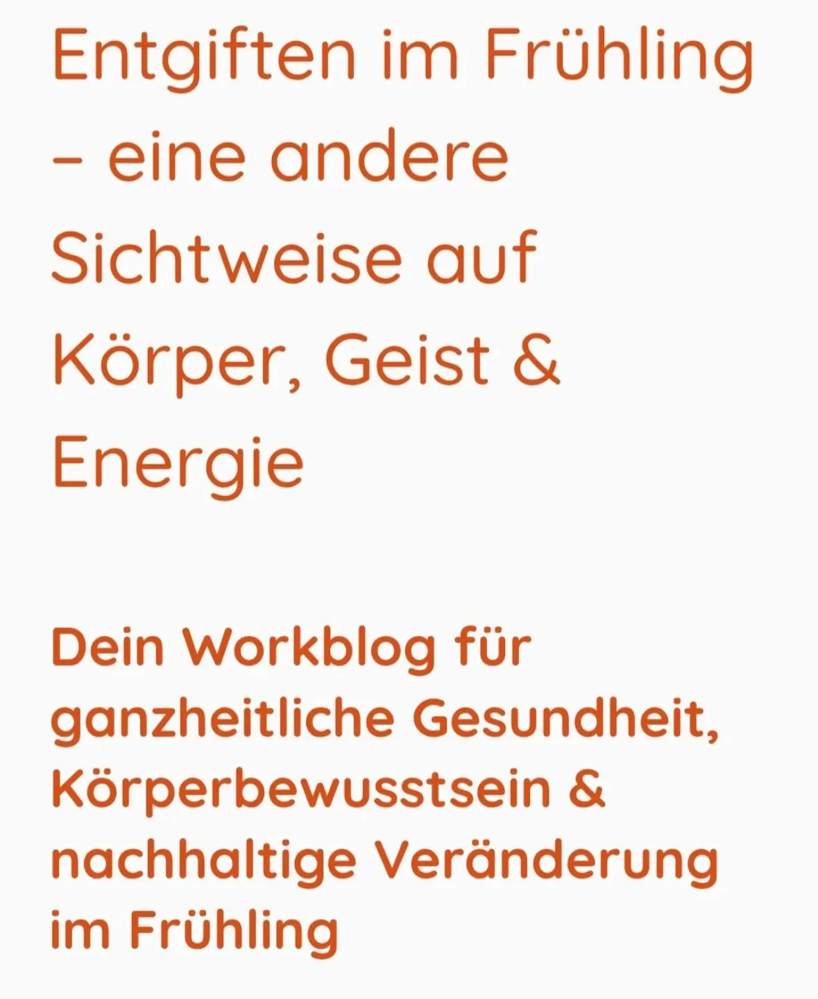 https://www.claudia-neulinger.at/infos-news/entgiften-im-fruehling-waldviertel

Ich habe mir ein paar Gedanken zum Thema Entgiften gemacht. Im Fr&uuml;hling taucht dieses Thema ja st&auml;ndig auf.

Ich habe Fragen formuliert, die du f&uuml;r dich be