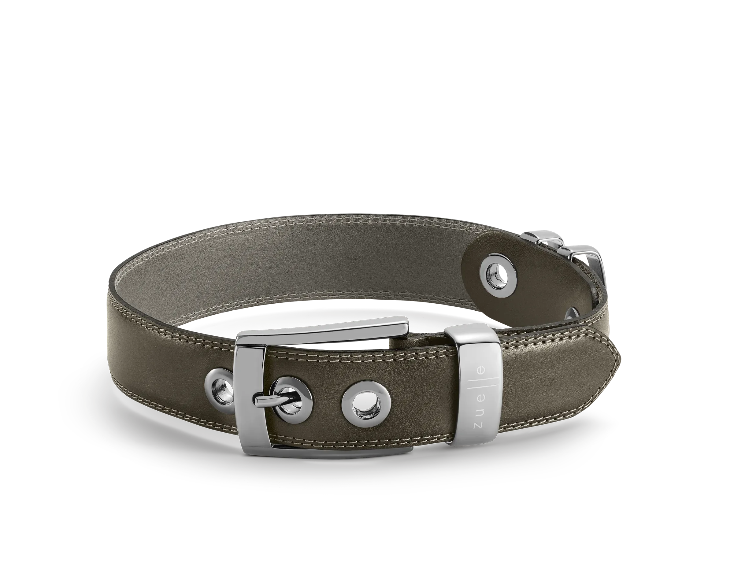 Leder-Hundehalsband «Edoardo» tanne
