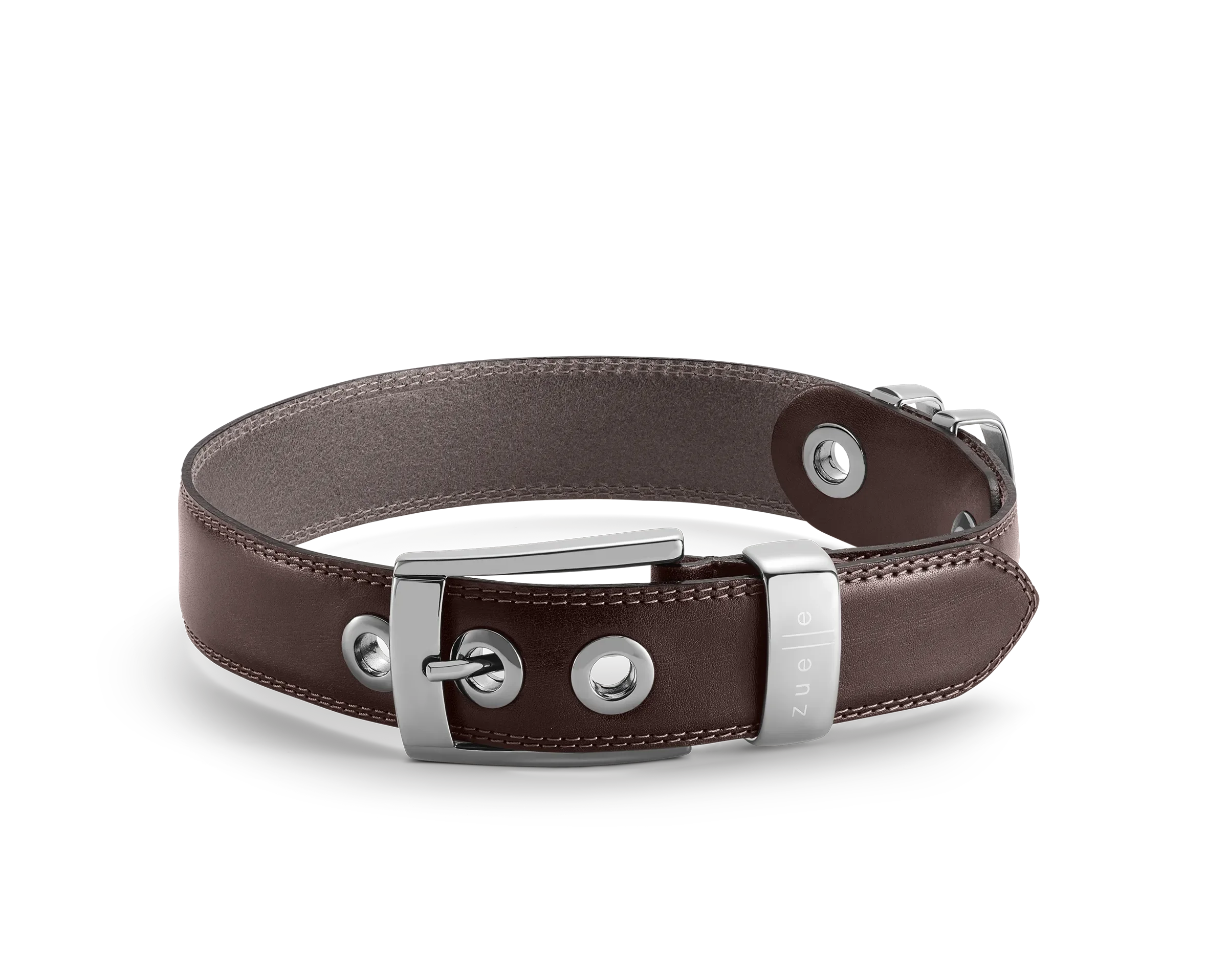 Leder-Hundehalsband «Edoardo» mocca
