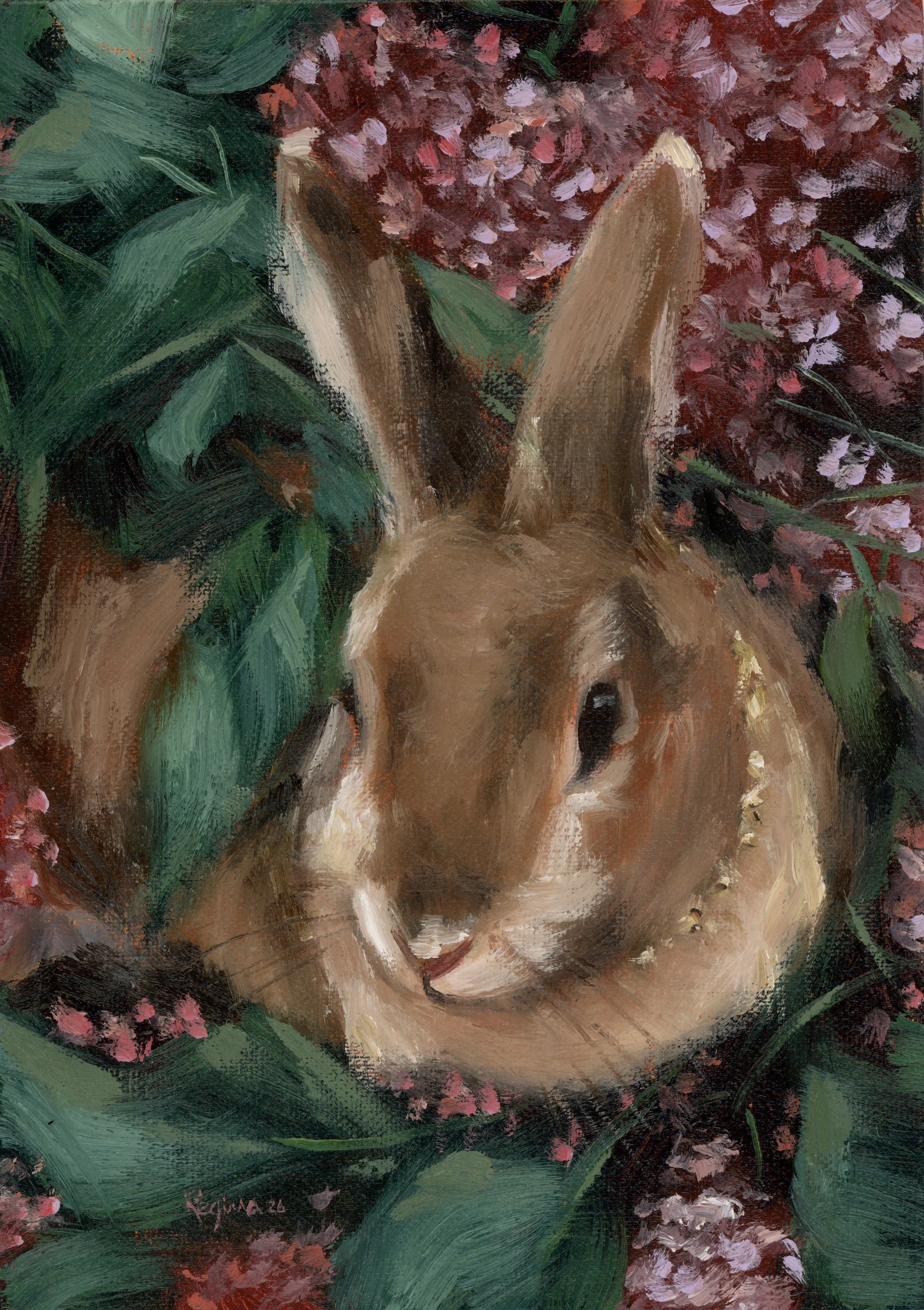 "Violet Dream" oil on 5x7" linen panel, framed 2026.  SOLD