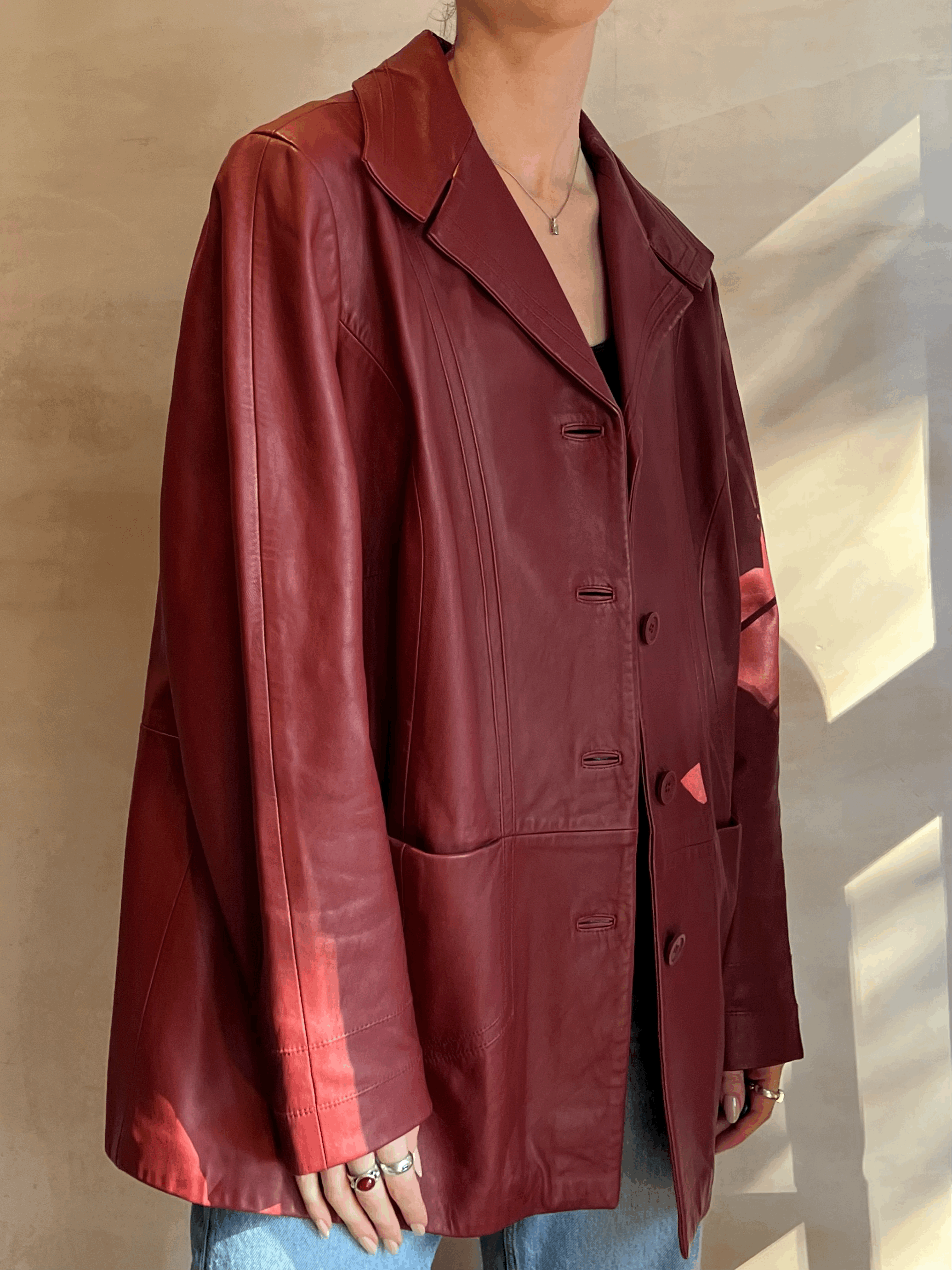 Burgundy Leather Jacket