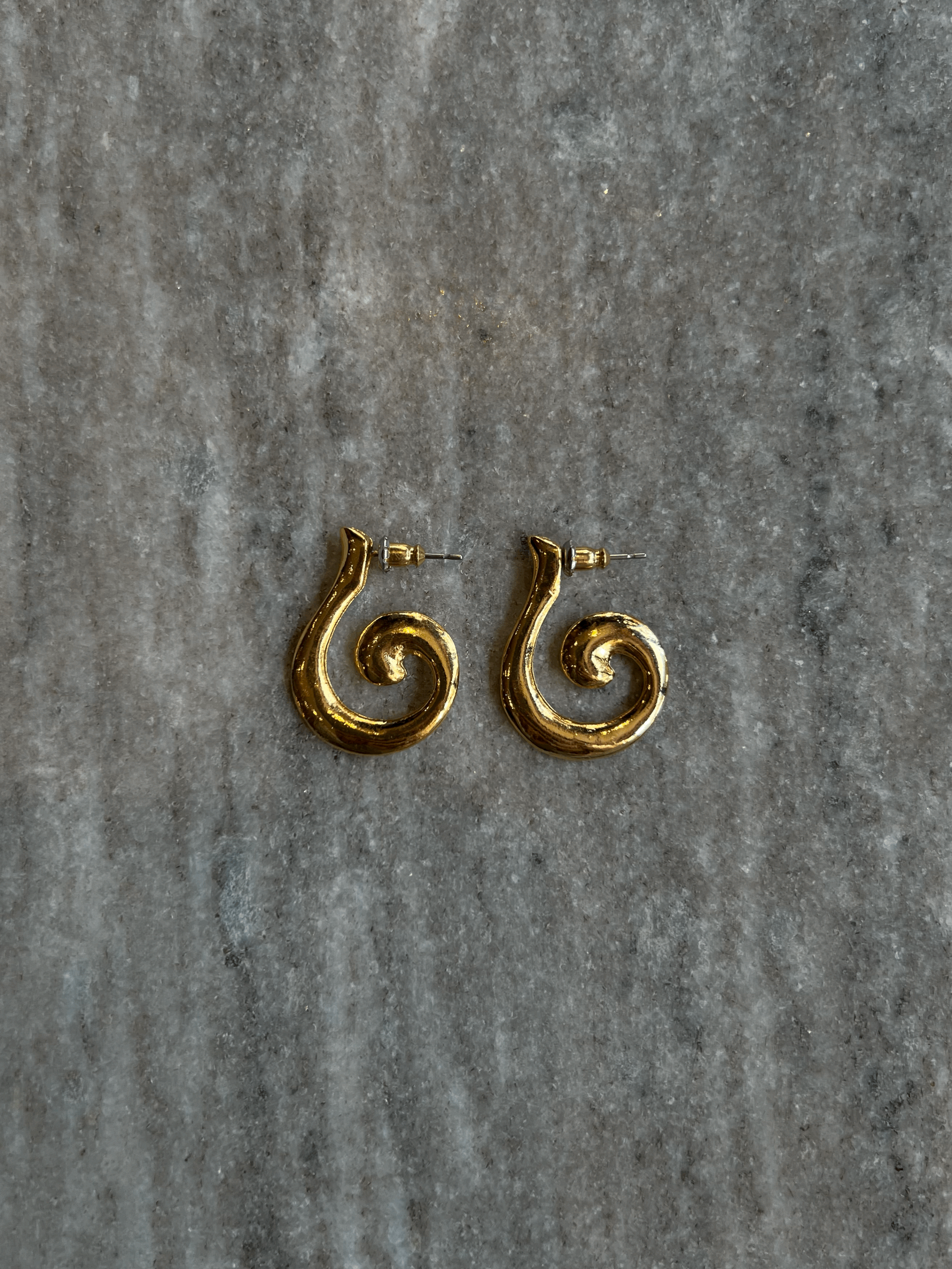 Gold Swirl Earrings