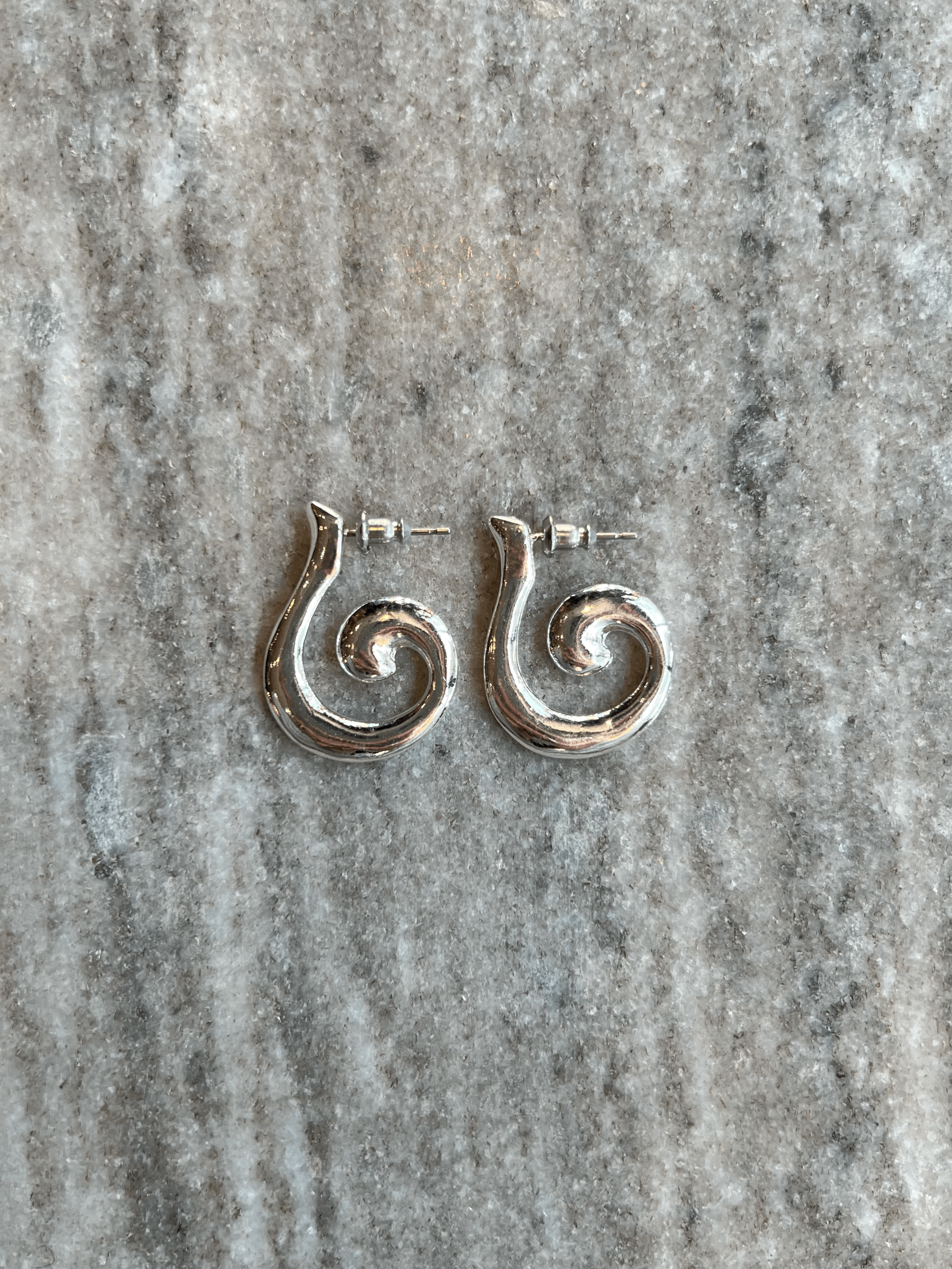 Silver Swirl Earrings
