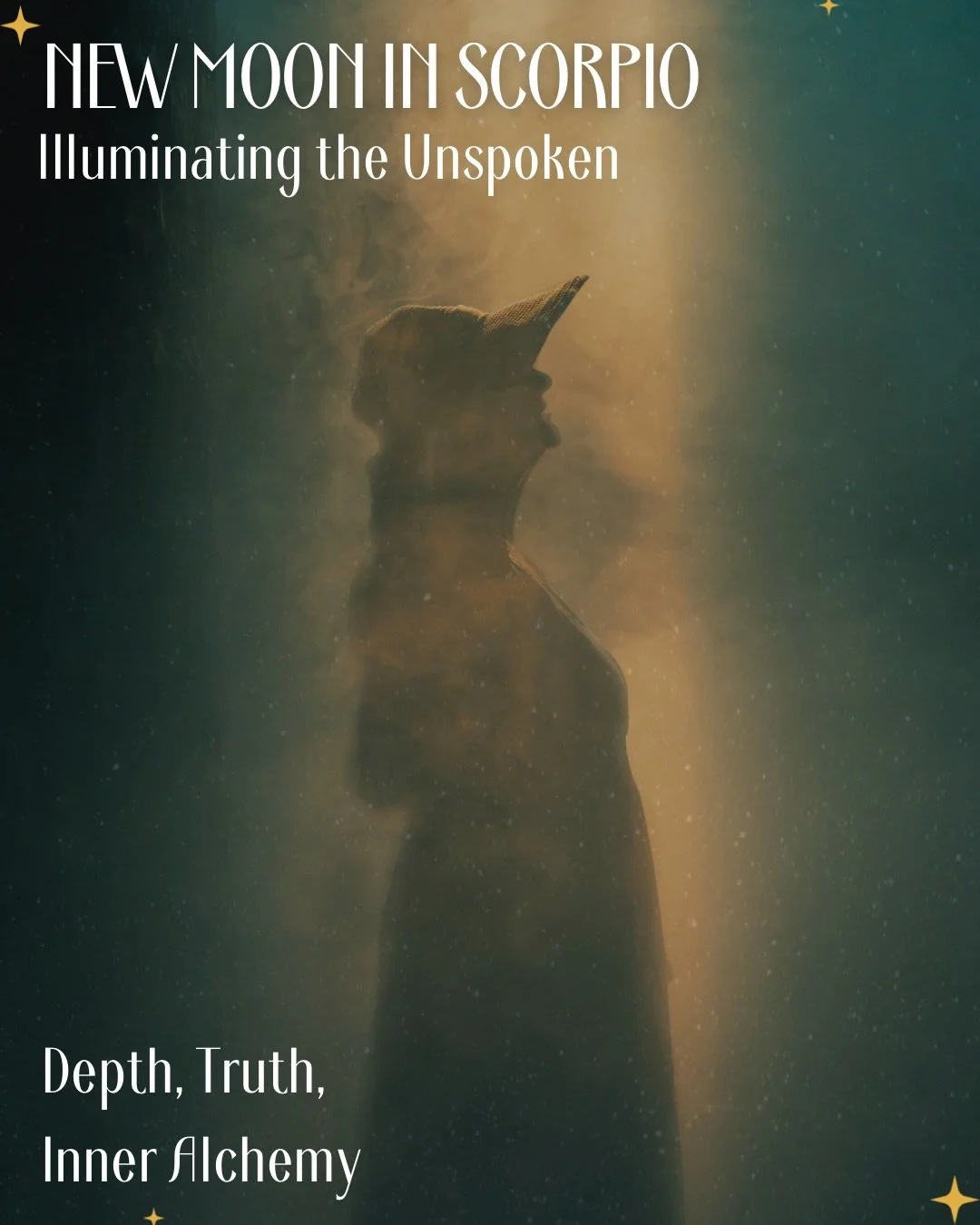 New Moon in Scorpio
Illuminating the Unspoken

This new moon invites us into the soft, tender dark,
a place where truths stir quietly beneath the surface,
waiting for breath, space and gentle witnessing.

We begin this lunar cycle in the depths of Sc