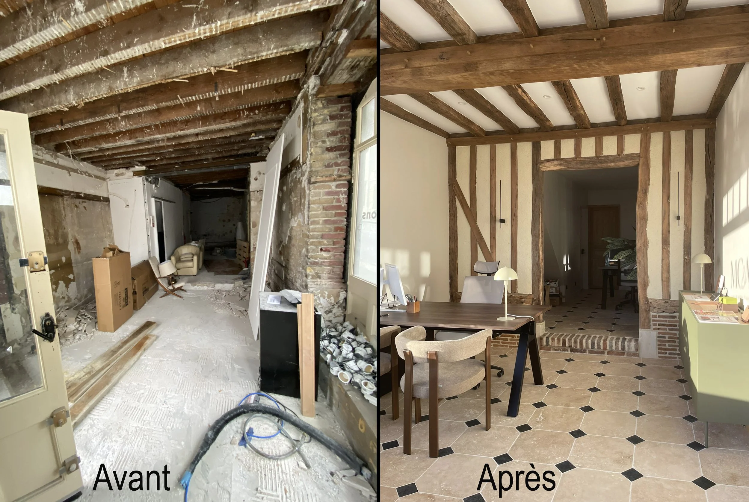 travaux bureaux avant/après