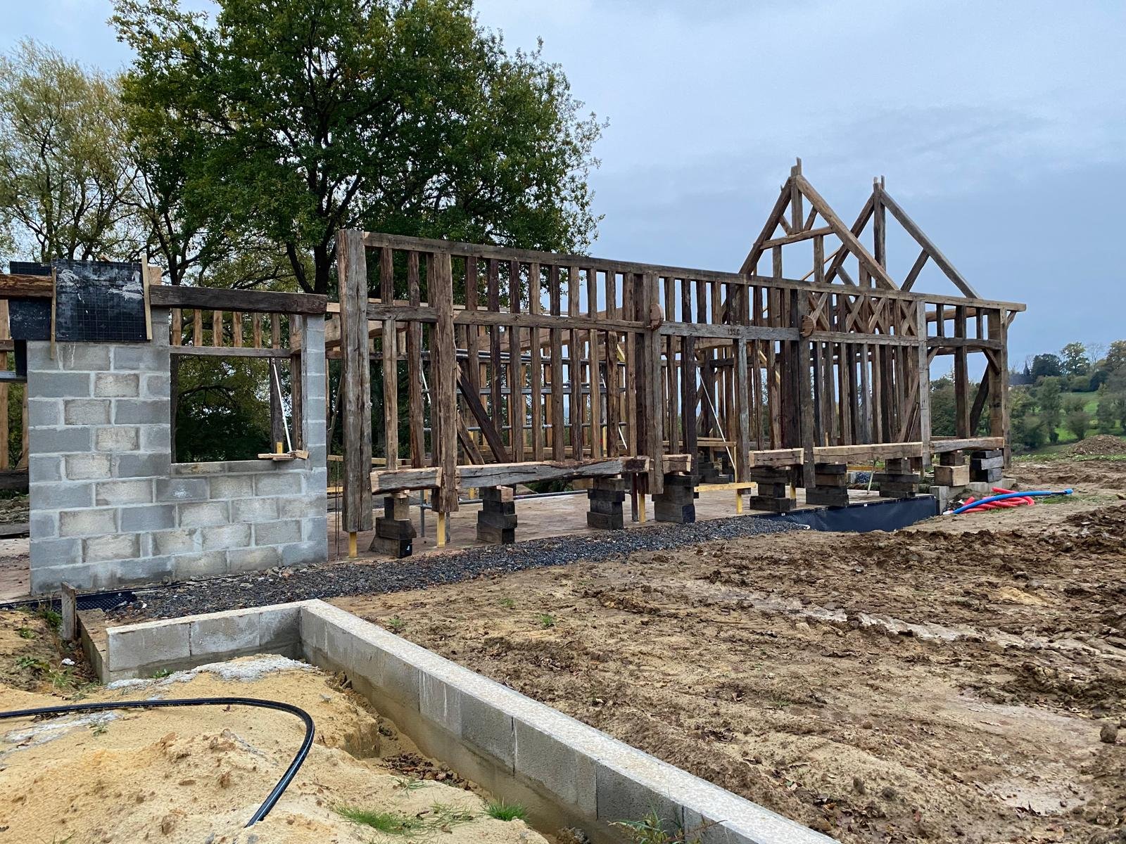 Chantier construction maison Pont-l'Eveque Normandie