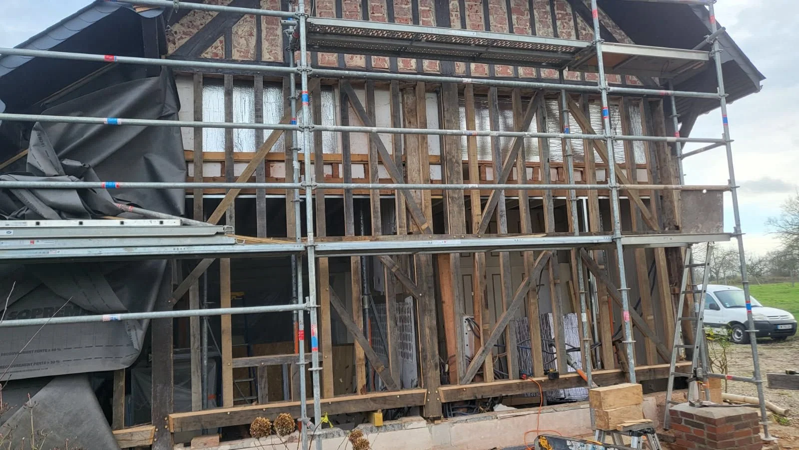 Rénovation colombage Bonneville la Louvet