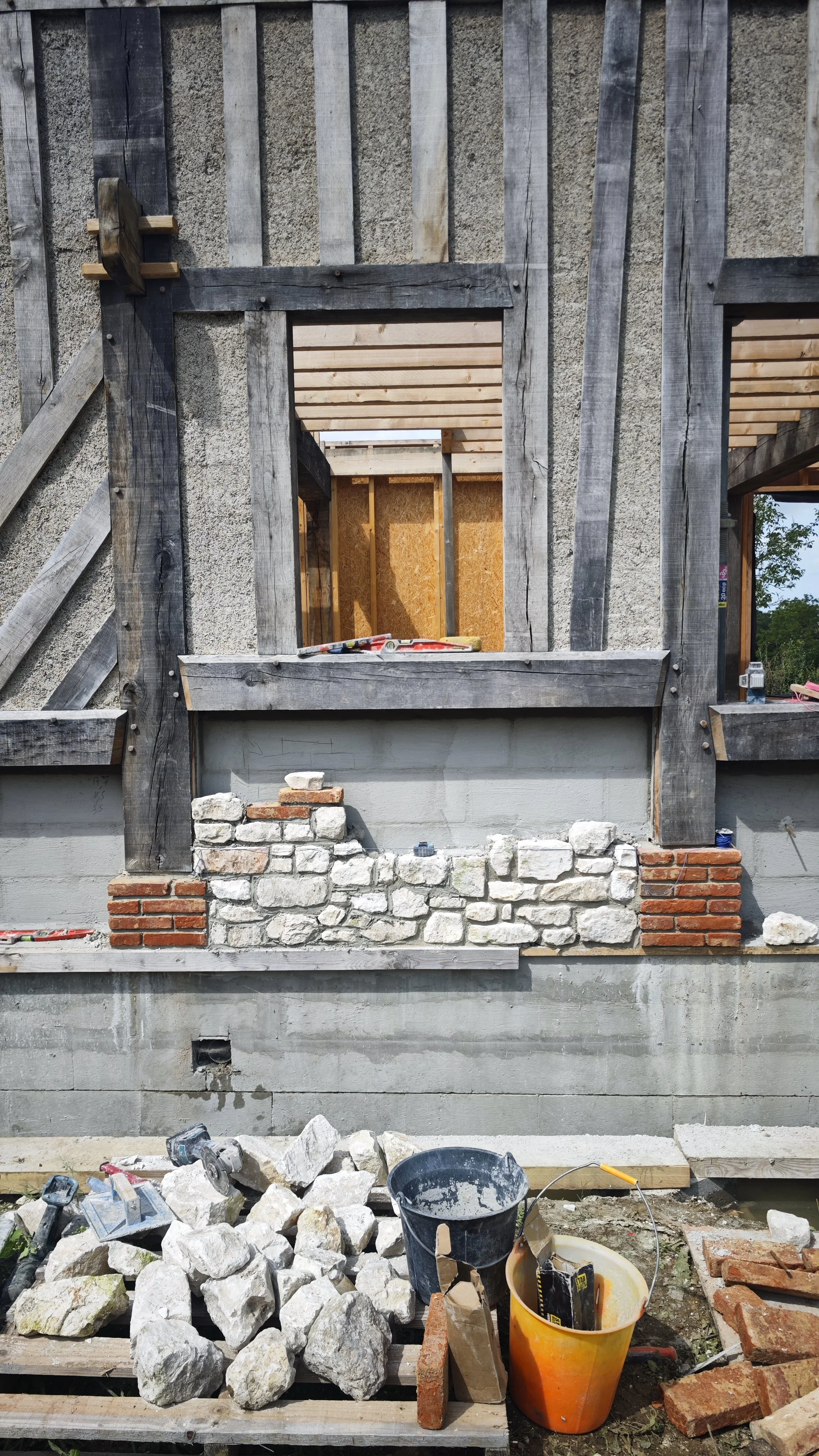 Remplacement colombage pays d'Auge