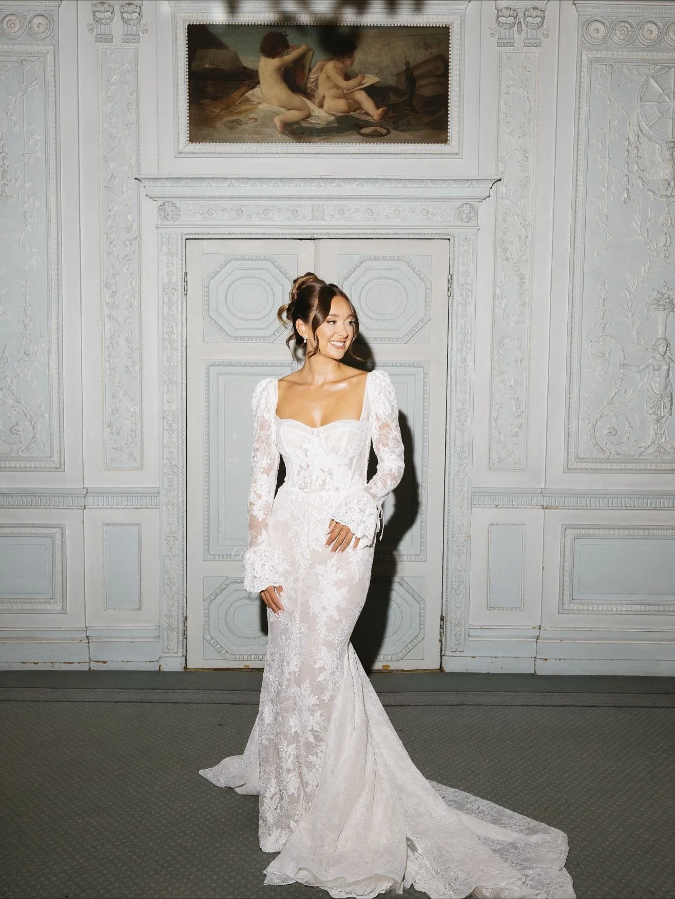 Real Bride - Olivia &amp; Jack 🧡 

When Olivia found me online and asked for help bringing her bridal vision to life, I couldn&rsquo;t say no! ✨
⁠
She had already chosen a stunning dress, but it just needed a little magic&mdash;especially on the bac