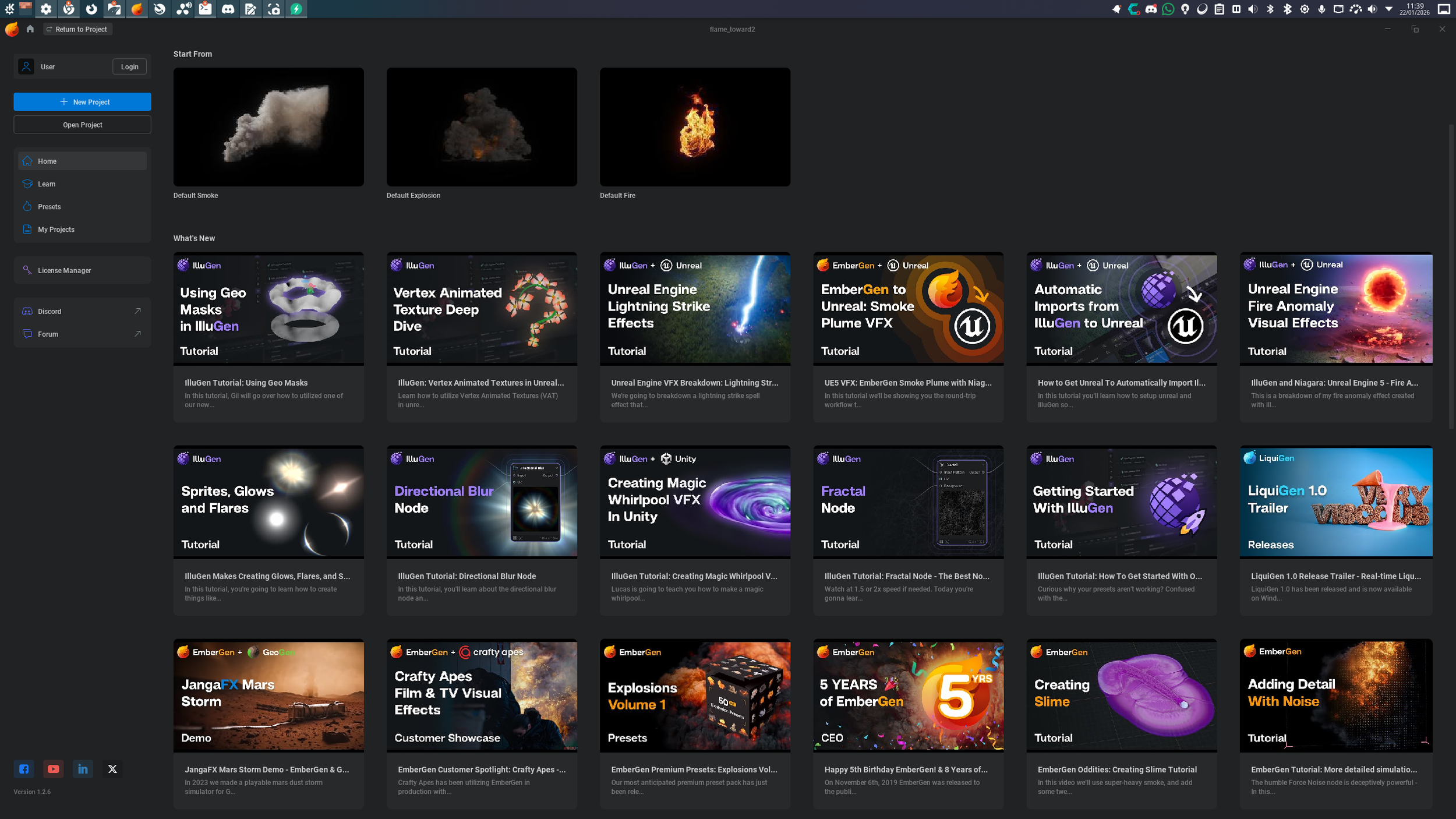 embergen home screen