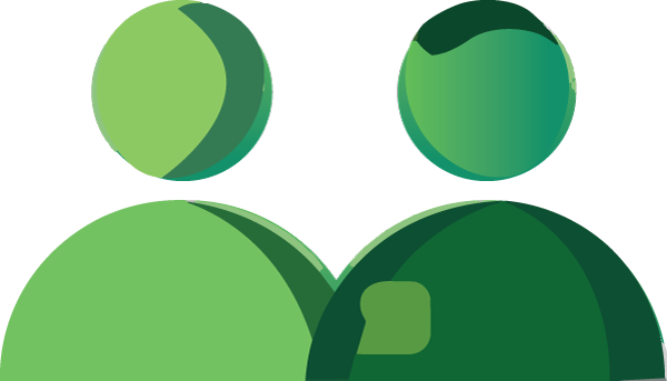 Easy read icon showing 2 people