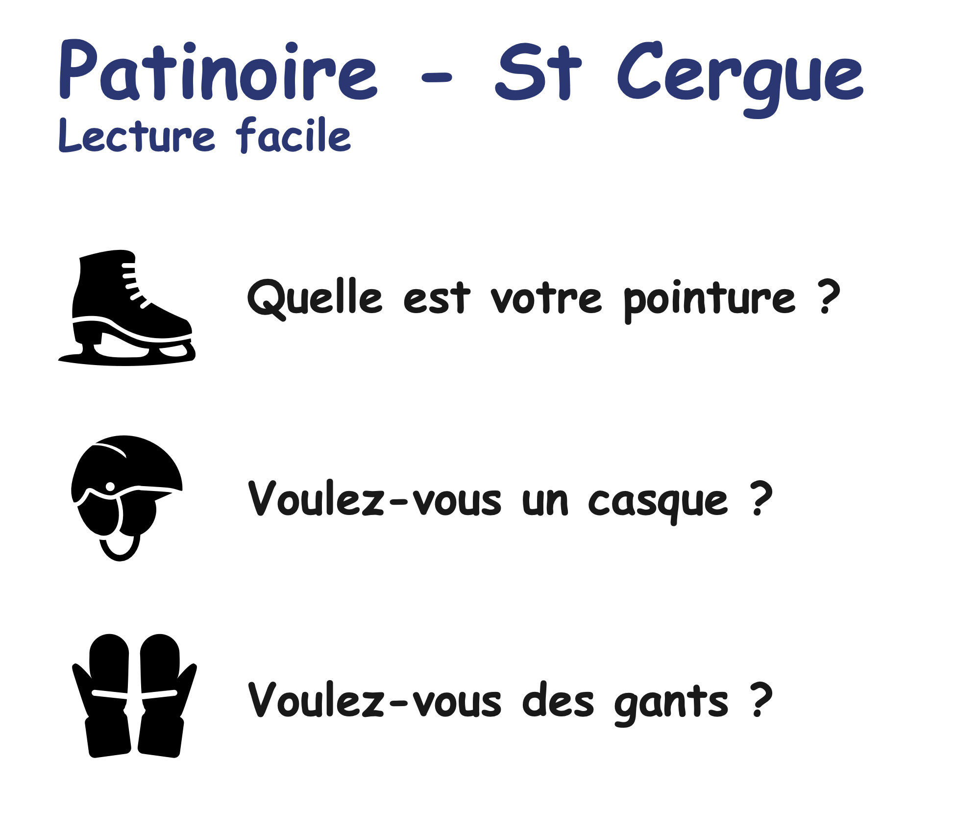 Patinoire - questions