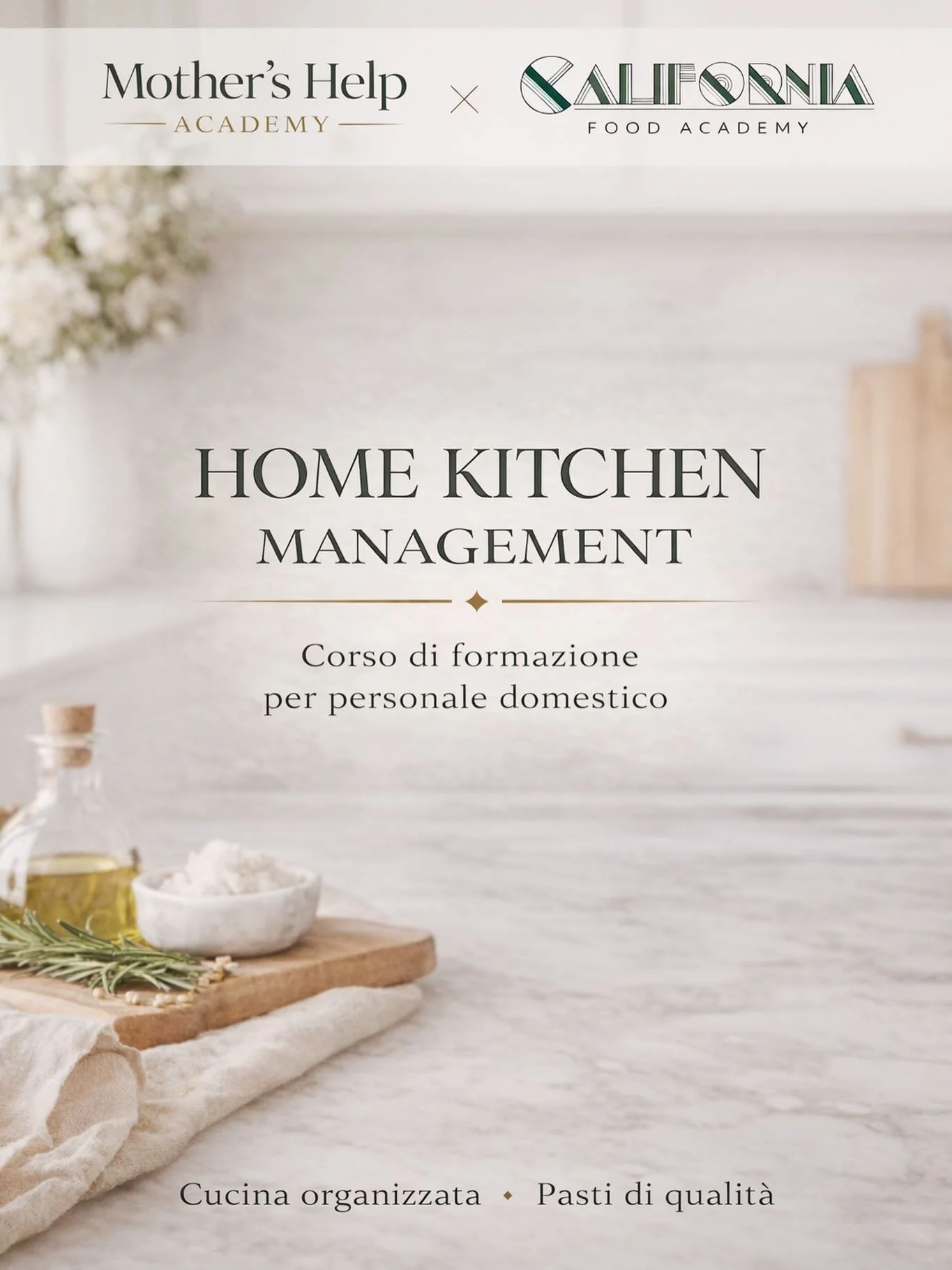 Una nuova collaborazione per elevare la qualit&agrave; della casa

Siamo felici di annunciare la nascita di un nuovo progetto firmato Mother&rsquo;s Help.

In collaborazione con la @californiafoodacademy , realt&agrave; di riferimento nella formazion