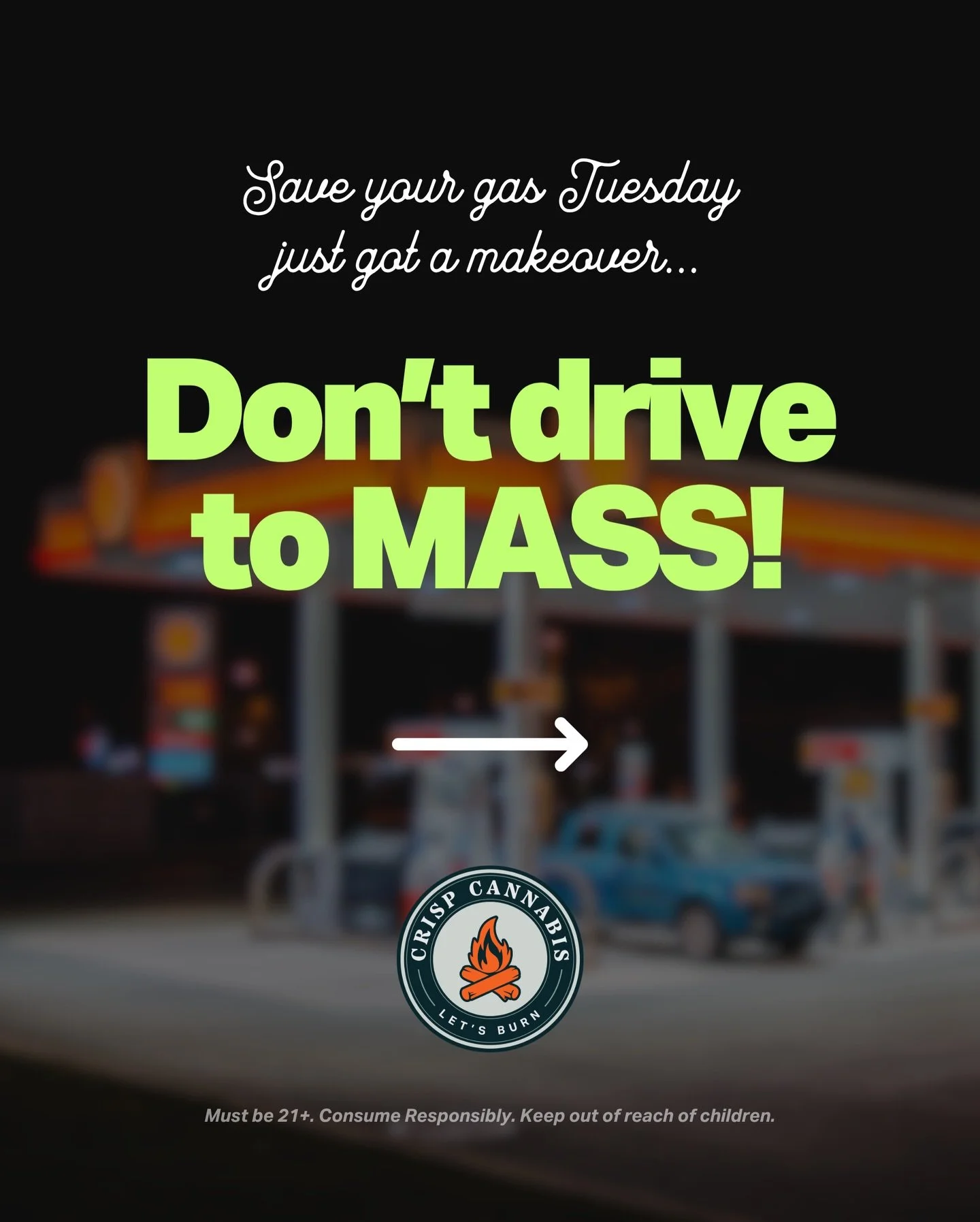 We&rsquo;re switching things up for a good reason. Click the link in our bio to learn why you should stay local🤑⛽️

Must be 21+. Consume responsibly. Keep out of reach of children.