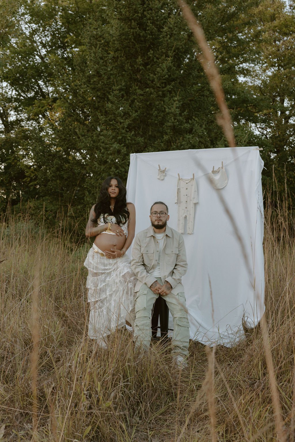 C&J Couple Maternity Shoot at Carmel Clay