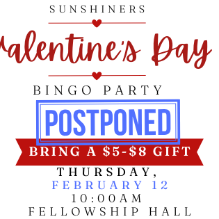 Sunshiners Valentine Bingo Party
