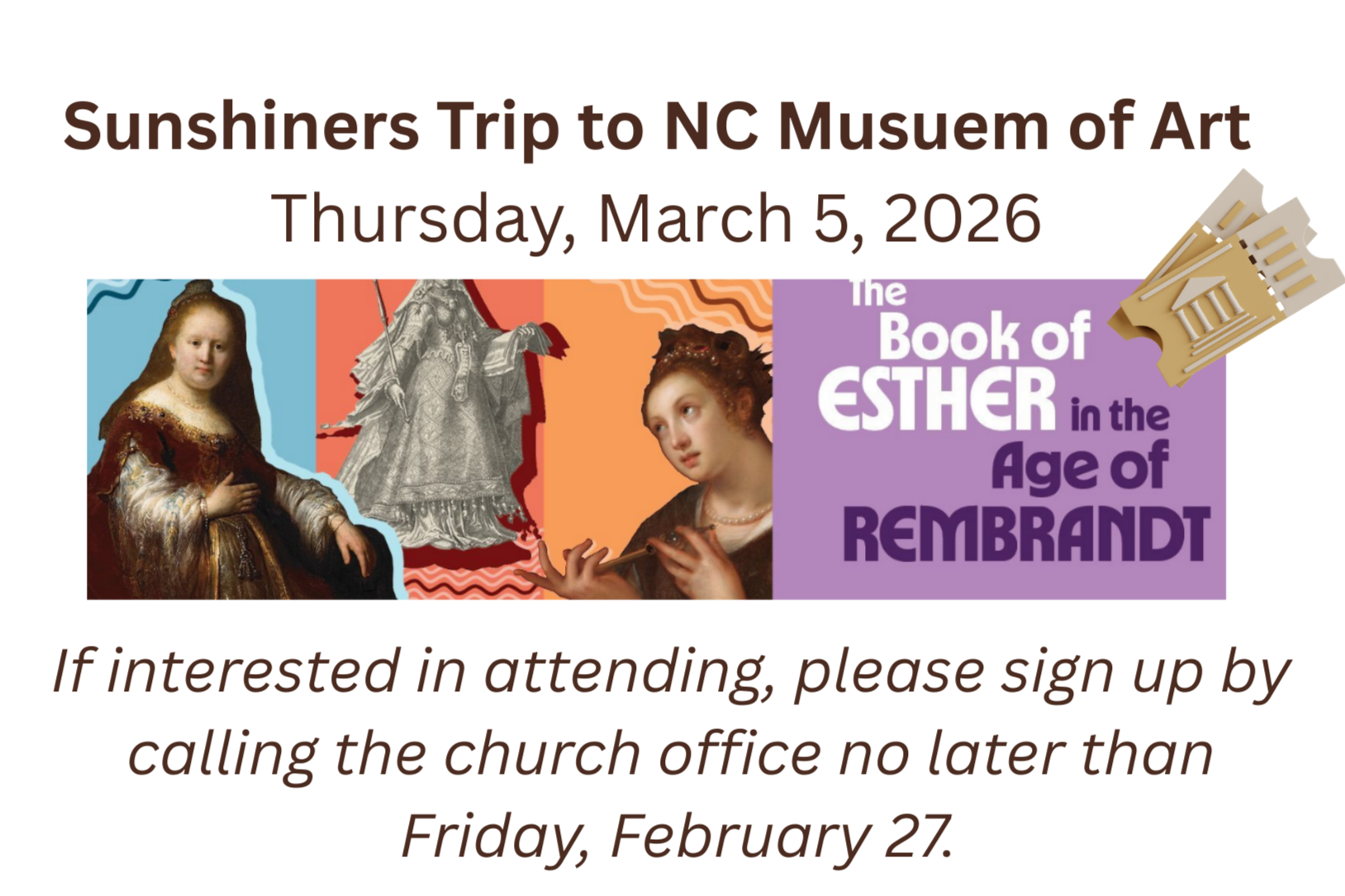 Sunshiners Trip to NC Museum of Art