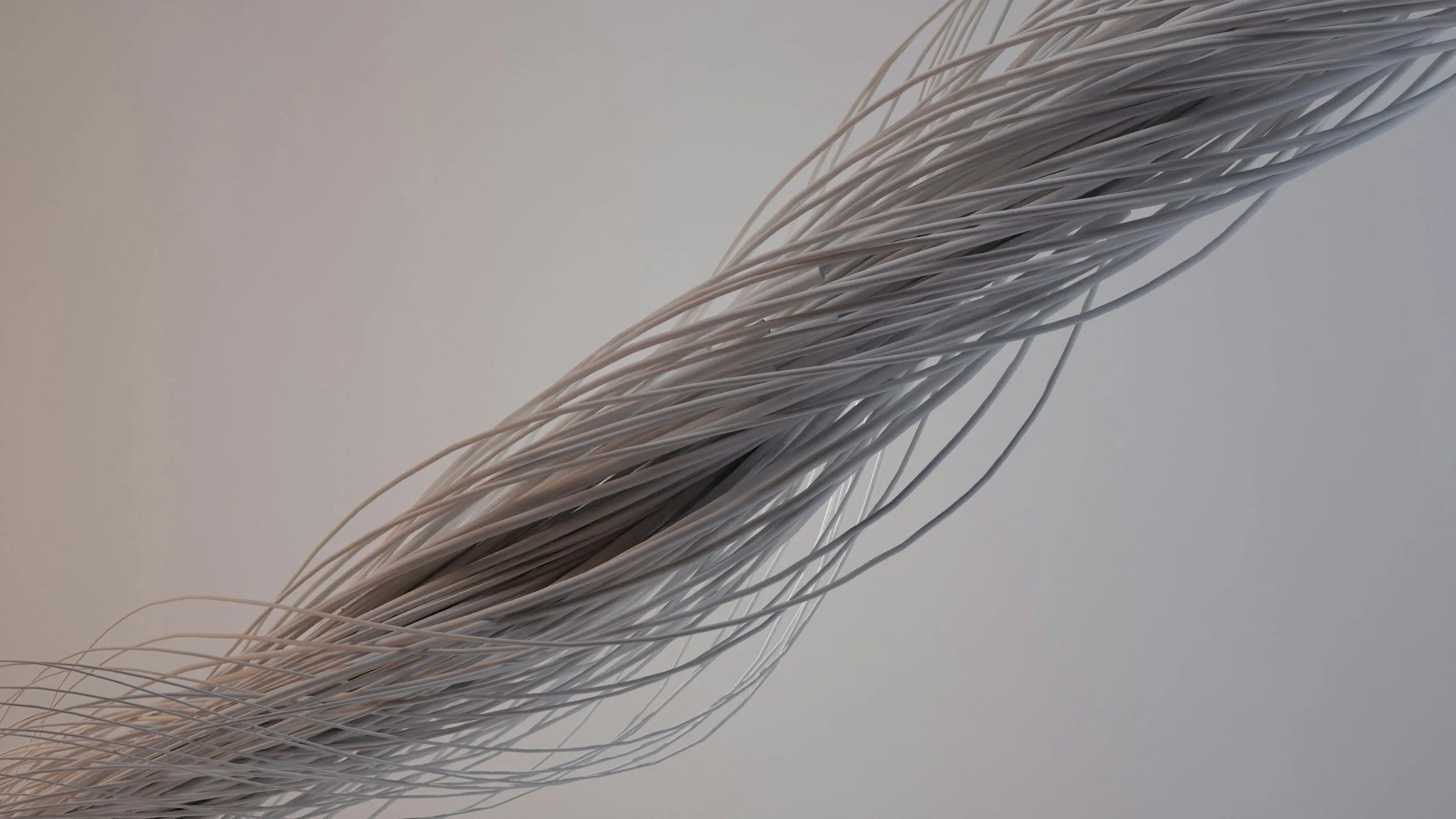 Close-up of bundled wire strands fanning outward in multiple directions, reflecting the overwhelm of navigating therapy directories and mental health platforms.