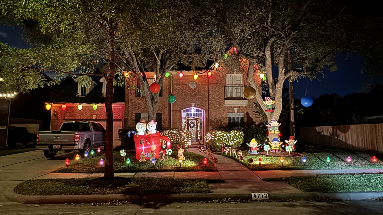 4719 Pine Heather Ct - Giant Christmas lights
