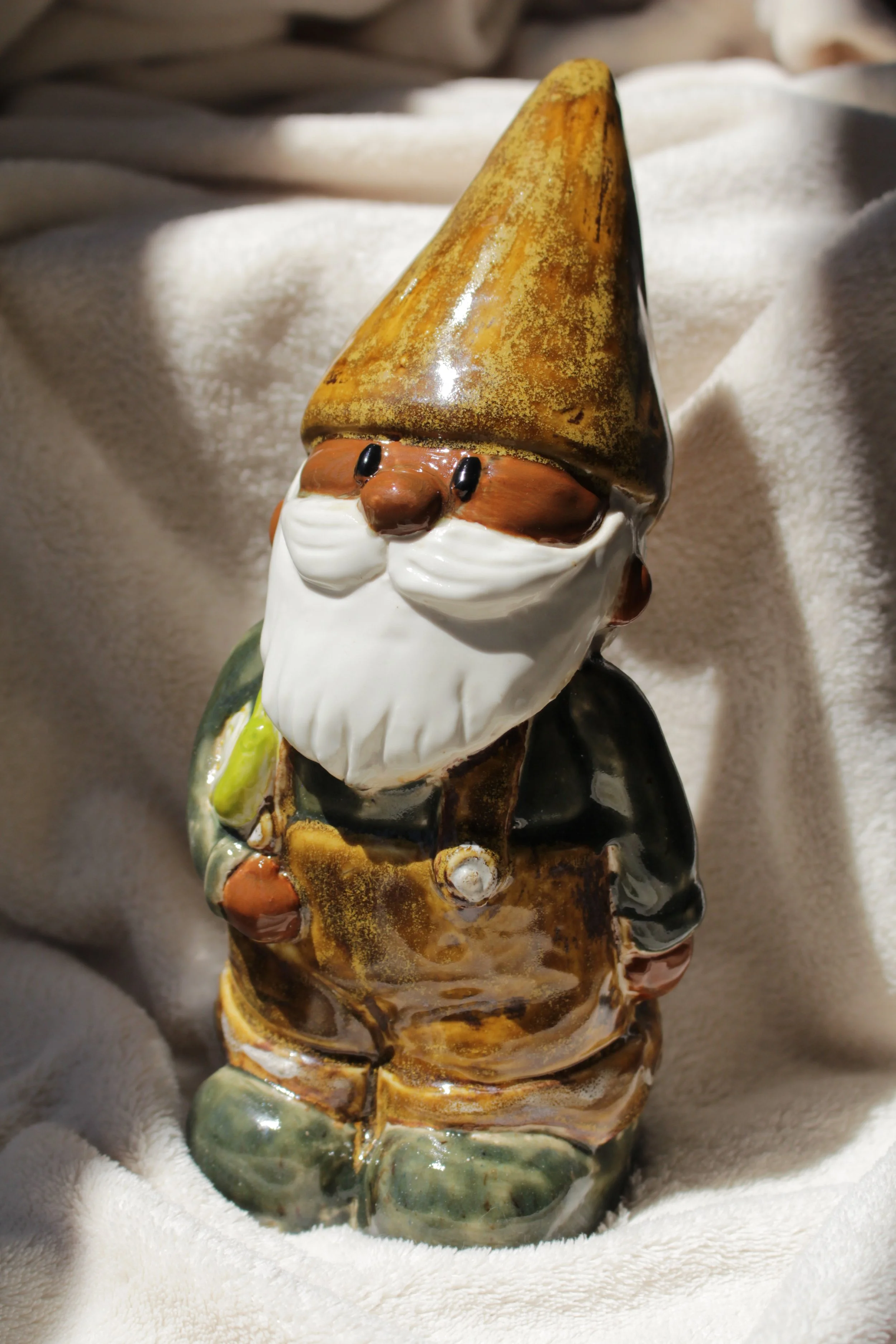 "Forest Gnome #14" 2025, 10 x 4 x 4 inches, slip-cast porcelain, glaze, studio waste
