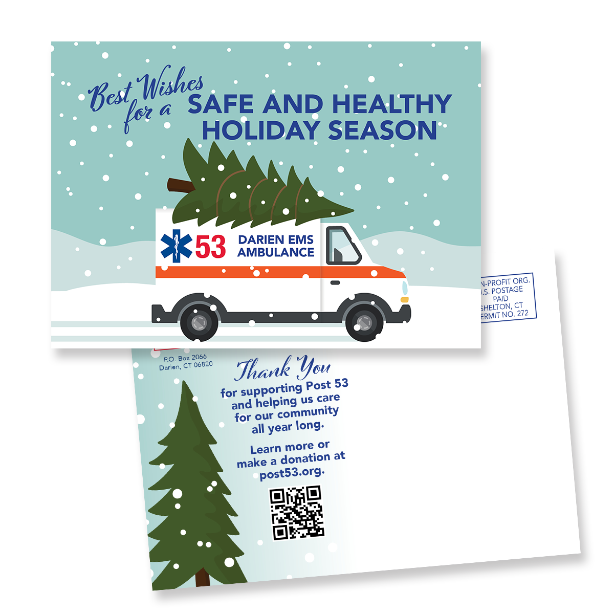Post 53 Holiday postcard