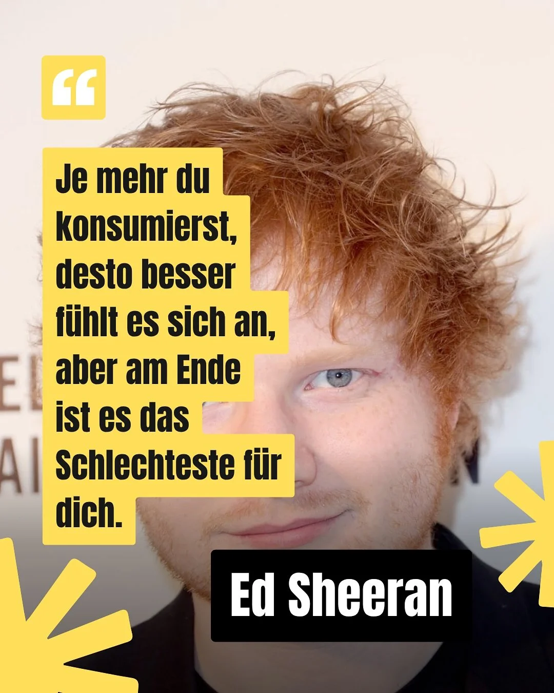 Ed Sheeran hat der Tod eines seiner besten Freunde mit 31 Jahren aufger&uuml;ttelt. Seitdem hat er sich von Alkohol und anderen Drogen verabschiedet. 

#n&uuml;chtern #ohnealkohol #keinalkohol #sober #sobriety #recovery
