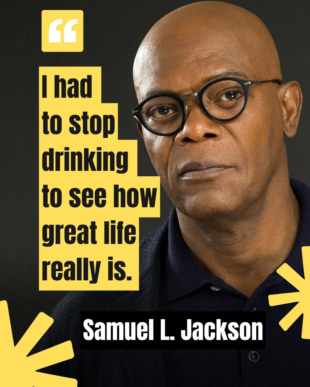 Dieses Leben ist wundervoll. 
Noch viel wundervoller, wenn man es in vollen Z&uuml;gen und mit allen Sinnen erleben darf, die wir haben. 

Samuel Jackson ist seit 34 Jahren n&uuml;chtern 😻

#n&uuml;chtern #samuelljackson