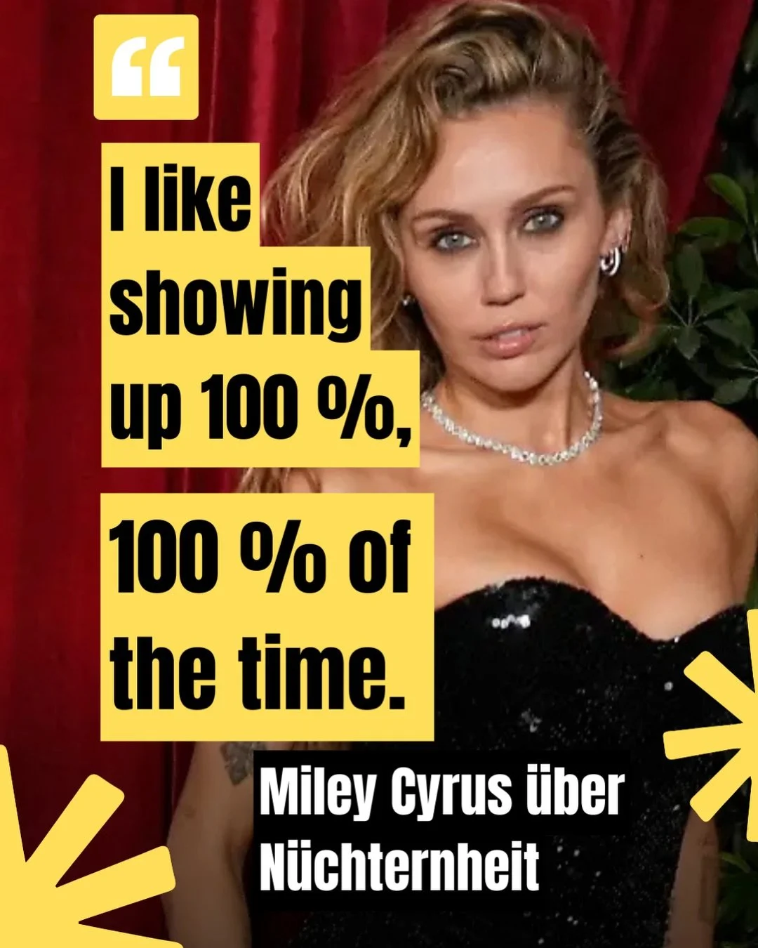 Das findet Miley Cyrus an ihrer N&uuml;chternheit am besten. 

Und du? 

#n&uuml;chtern #mileycryus #sober