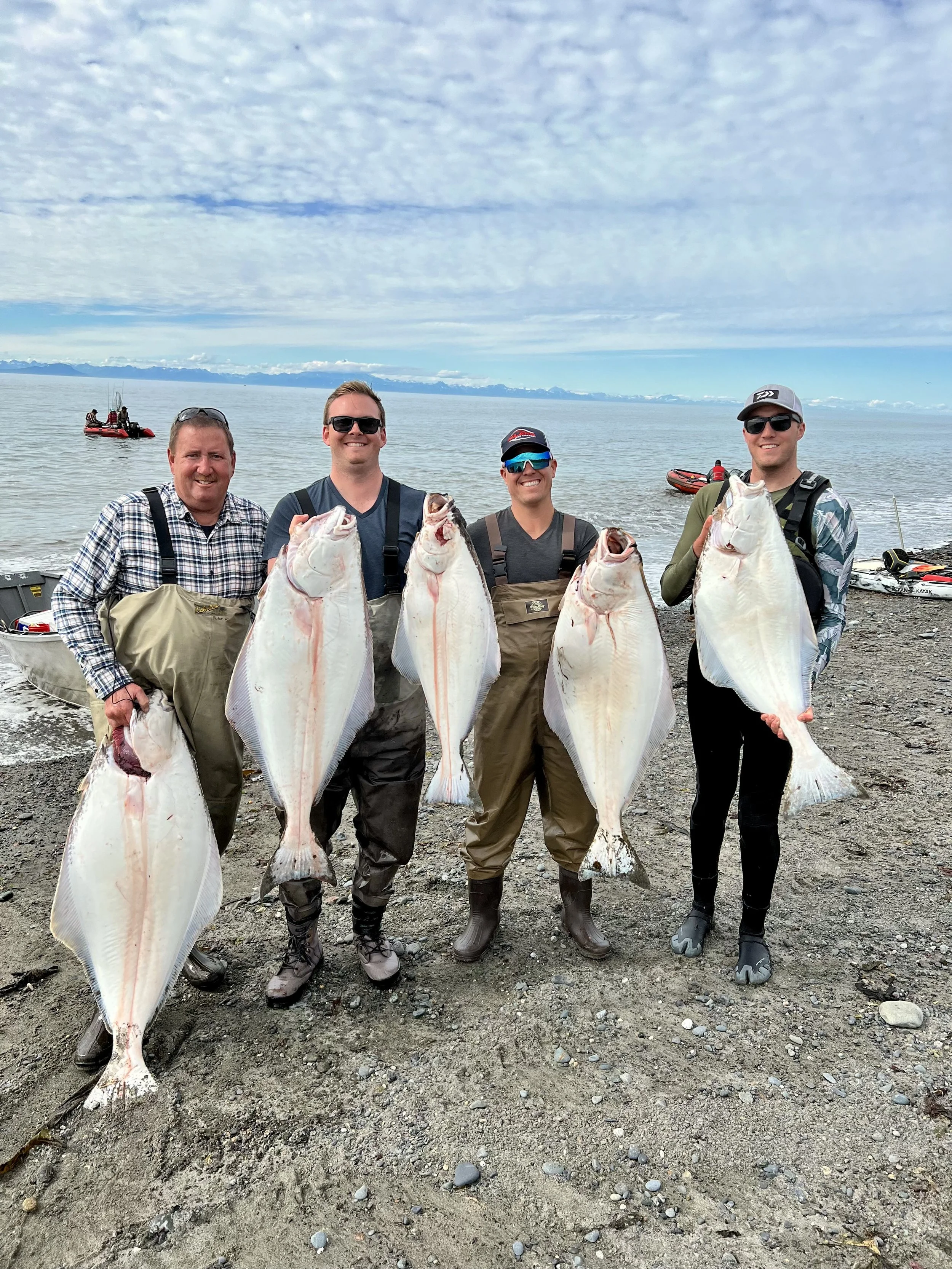 Halibut on the beach