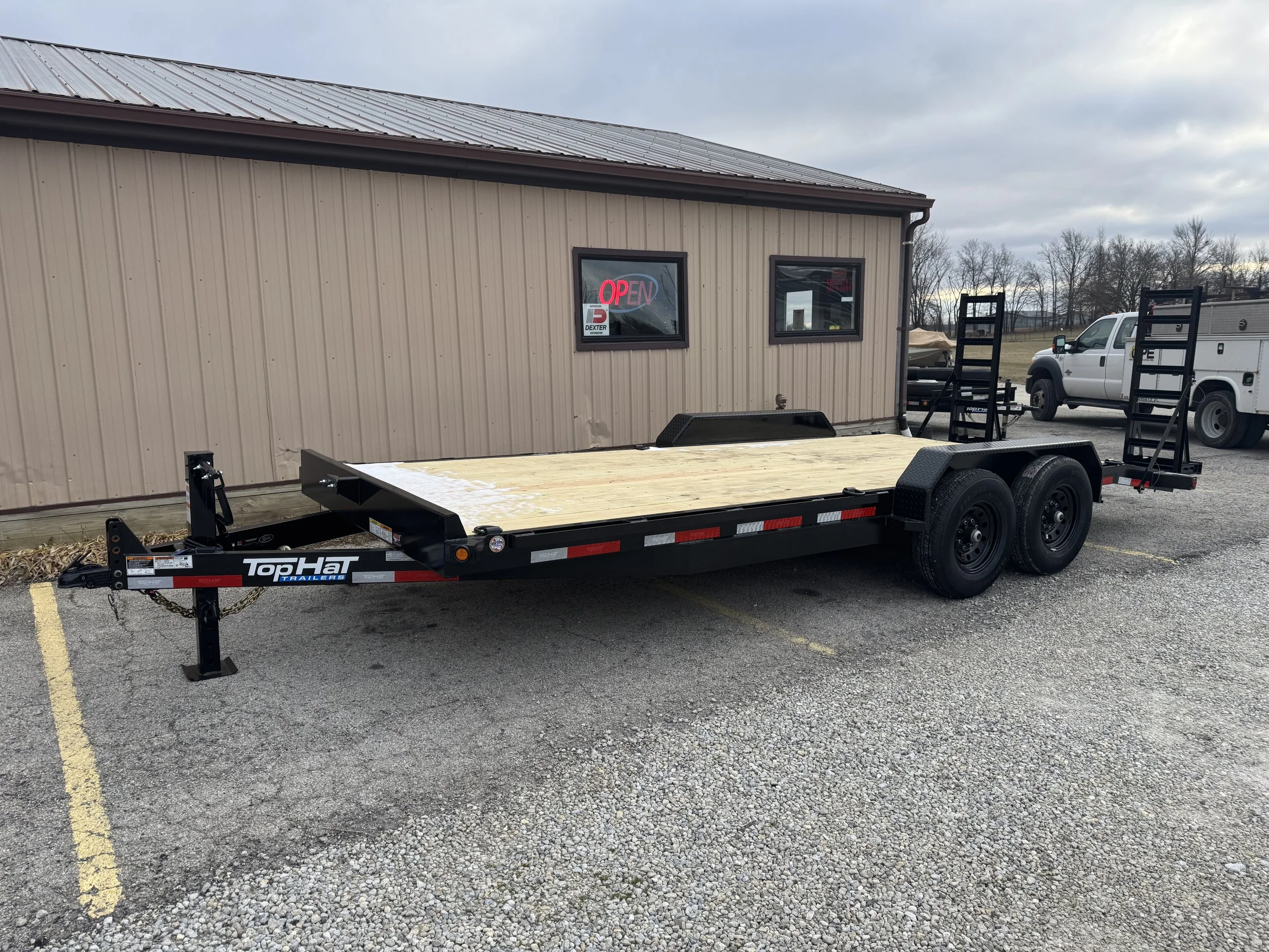 Top Hat 83”x18’+2’ Equipment Hauler, 14K, 5' Fold Up Ramps