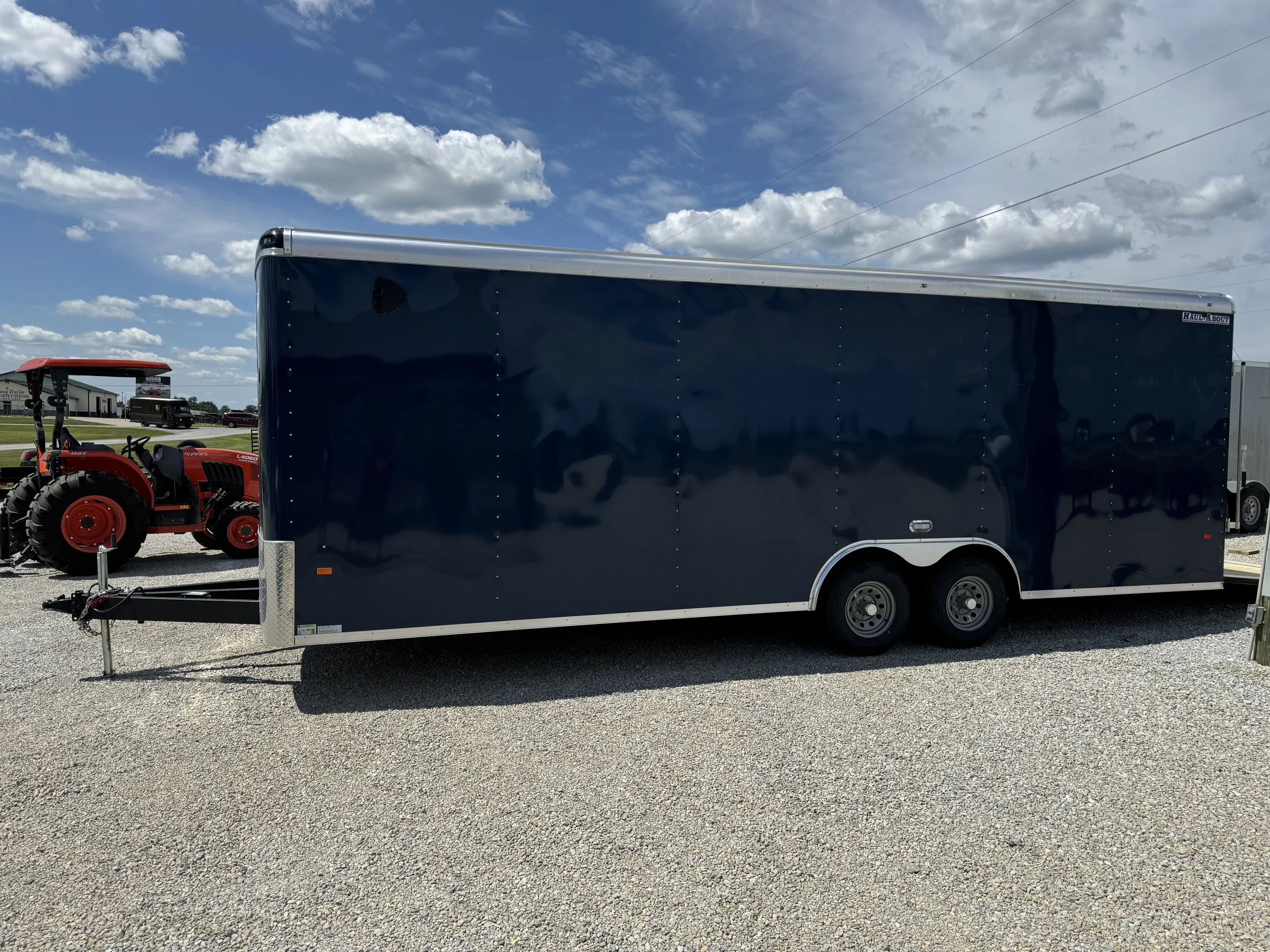Custom Navy Blue Work Trailer for Obringer &amp; Sons Contracting