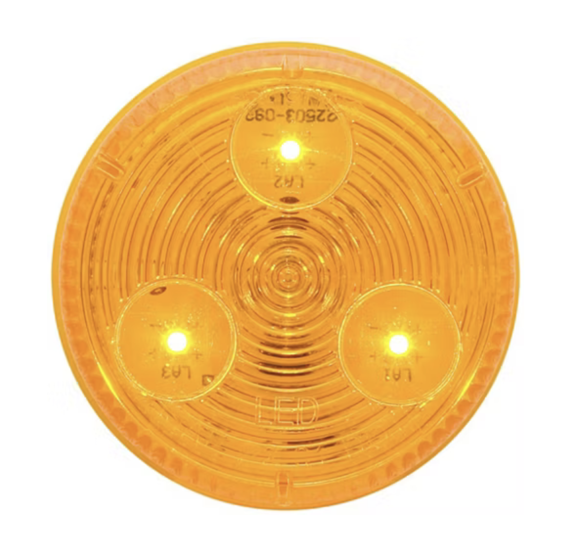 Optronics LED Clear/Marker Amber 2" Round Standard