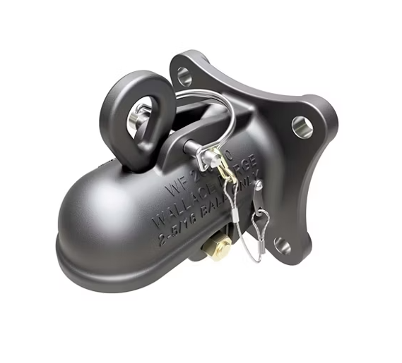 Wallace Forge Coupler, 2 5/16" Ball, Cast, Flat Mount (4-Bolt), 20,000 Lbs Capacity, Wallace Forge, 5/8" Bolt Hole