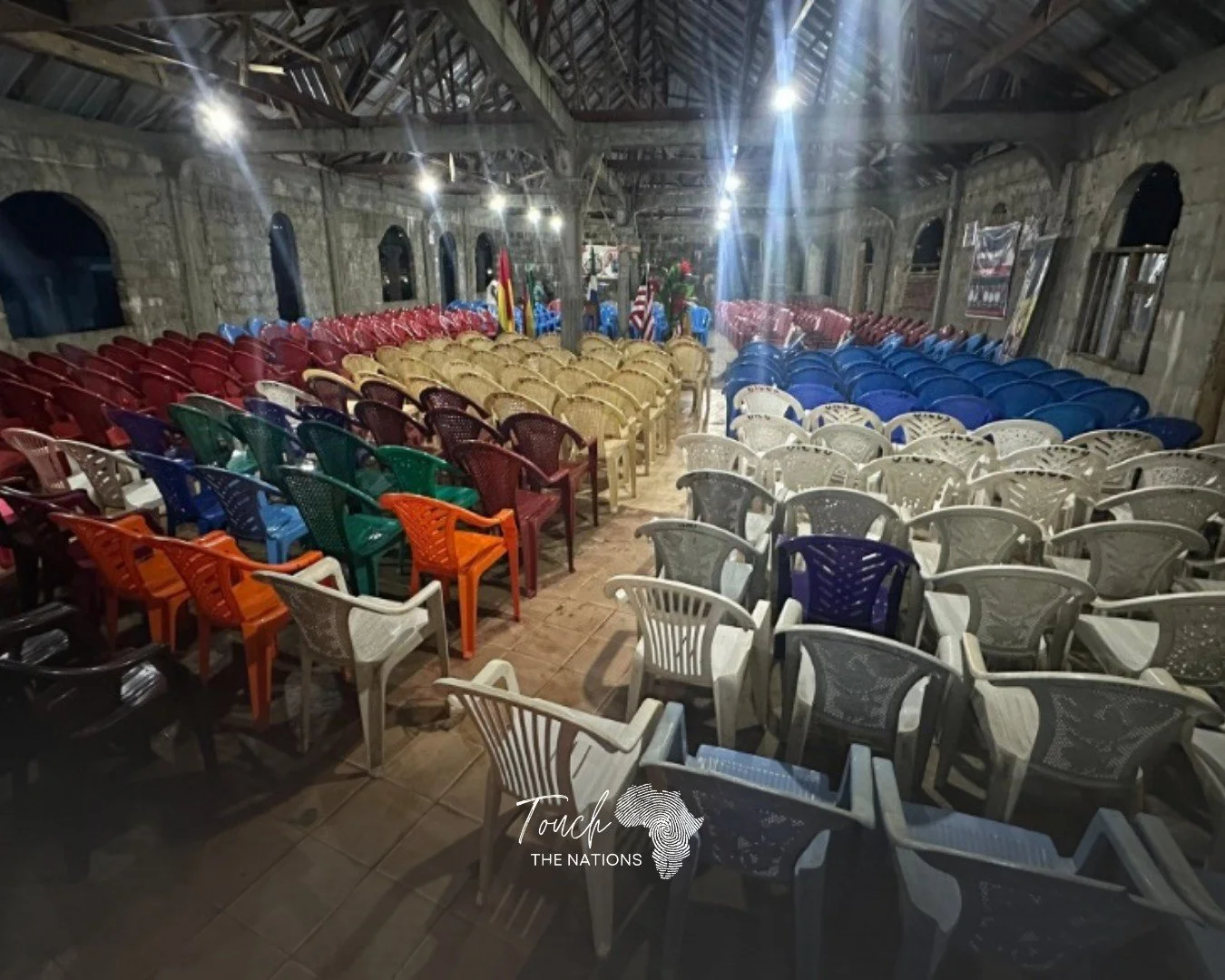 Progress continues on the multipurpose building in Sierra Leone! 🏗️

Thanks to the support of Touch the Nations&rsquo; partners, the roofing is complete, metal windows are installed, and metal doors are in progress. Plastering has also begun, markin