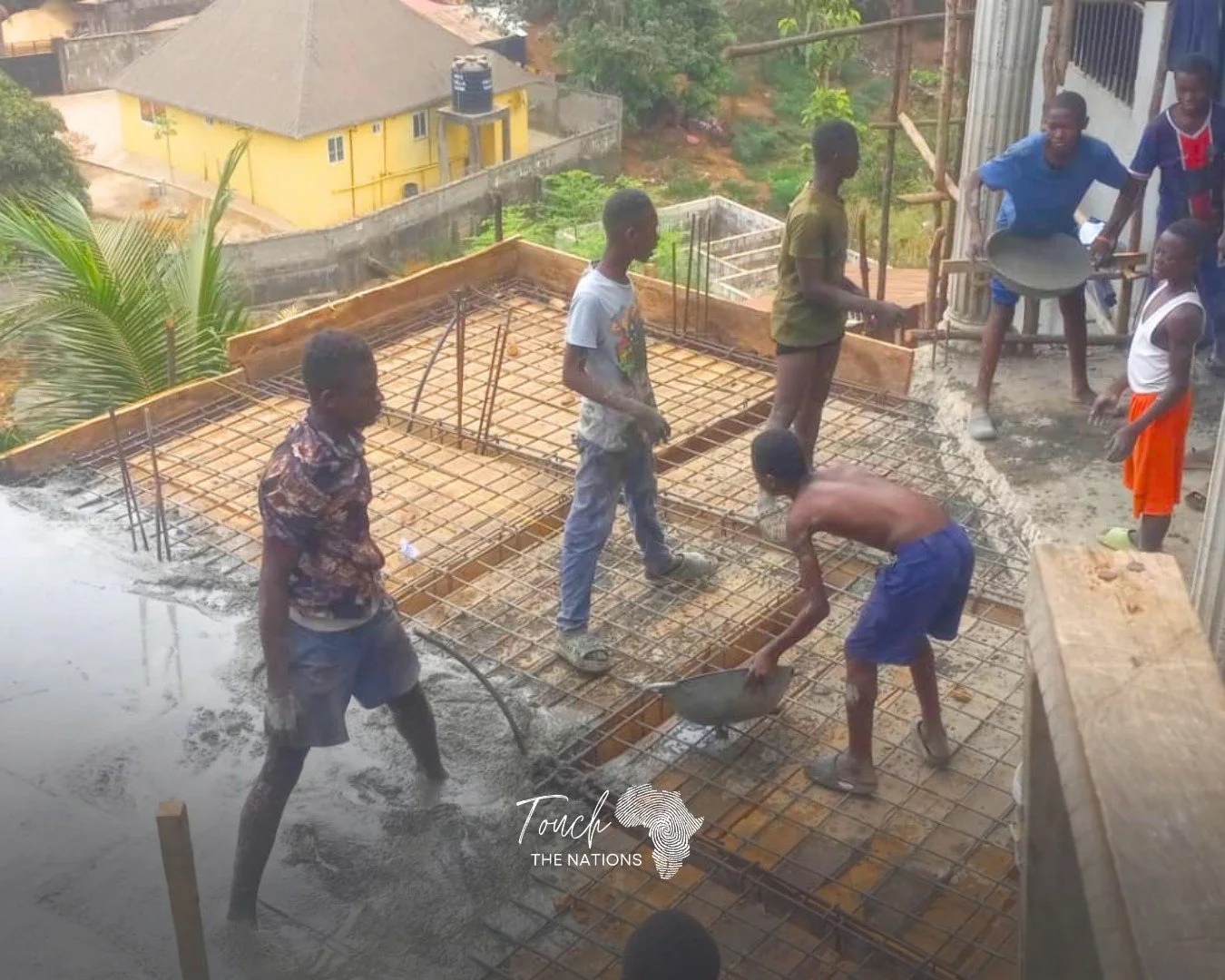 More progress is taking place at the multipurpose building in Sierra Leone!

The team is pouring concrete for the restroom area, continuing the next step in the process before the walls go up. It&rsquo;s great to see things moving forward piece by pi