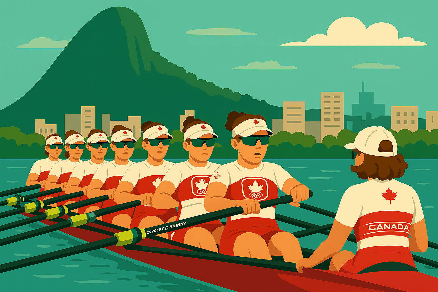 Fibre synchronisée : L'analogie de l'équipe d'aviron