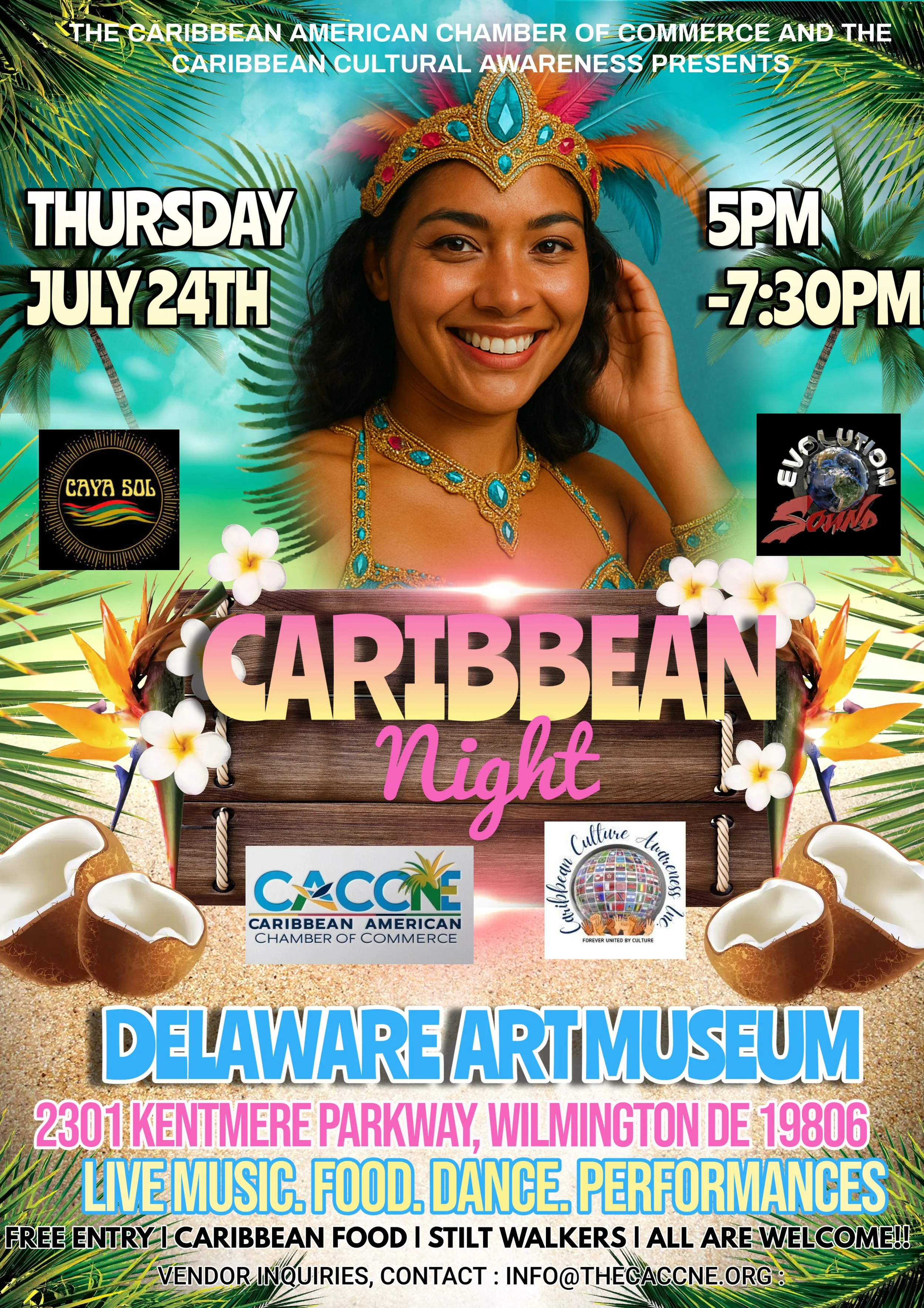 Caribbean Night at the Delaware Art Museum!