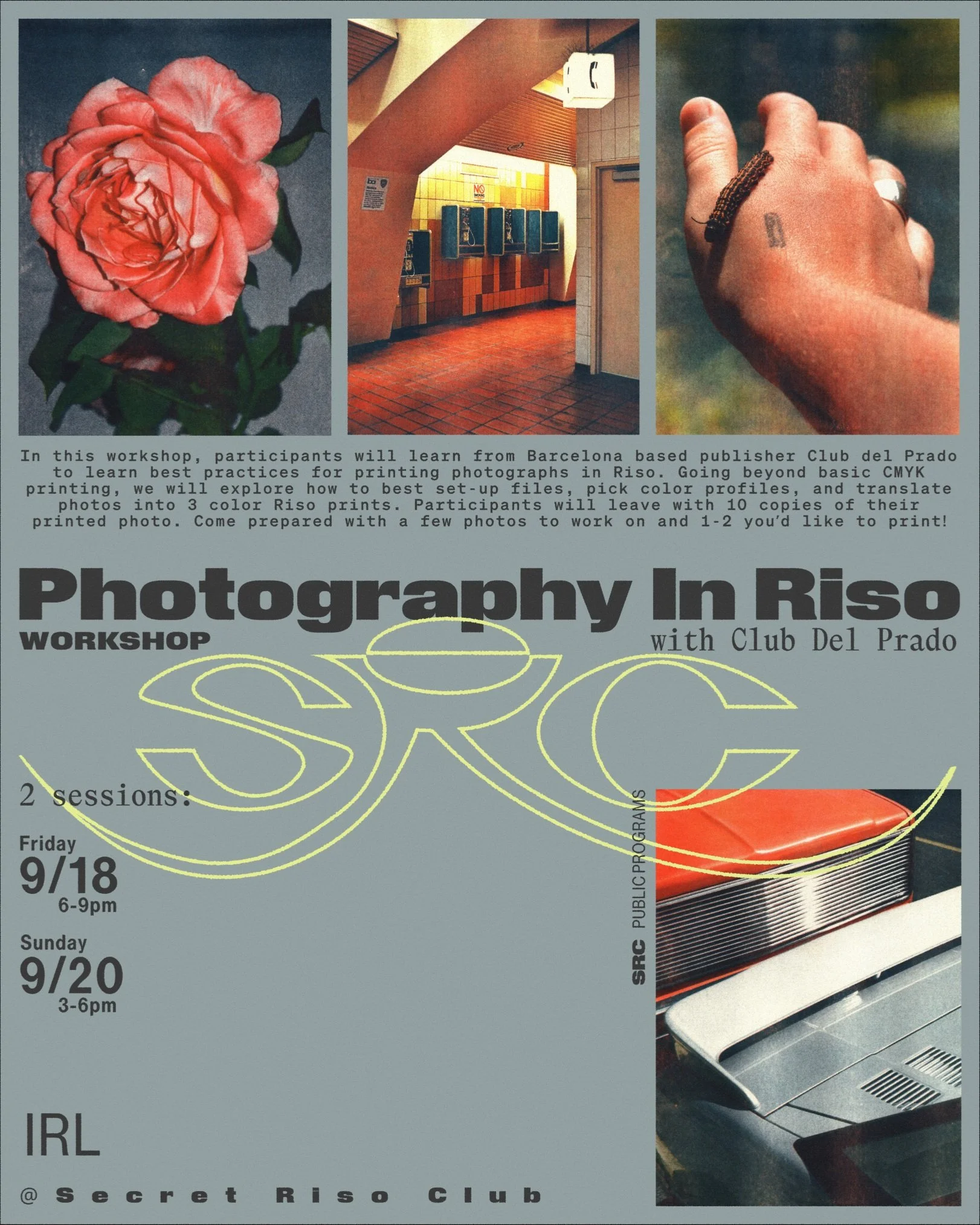 Photography in Riso Workshop with Club del Prado