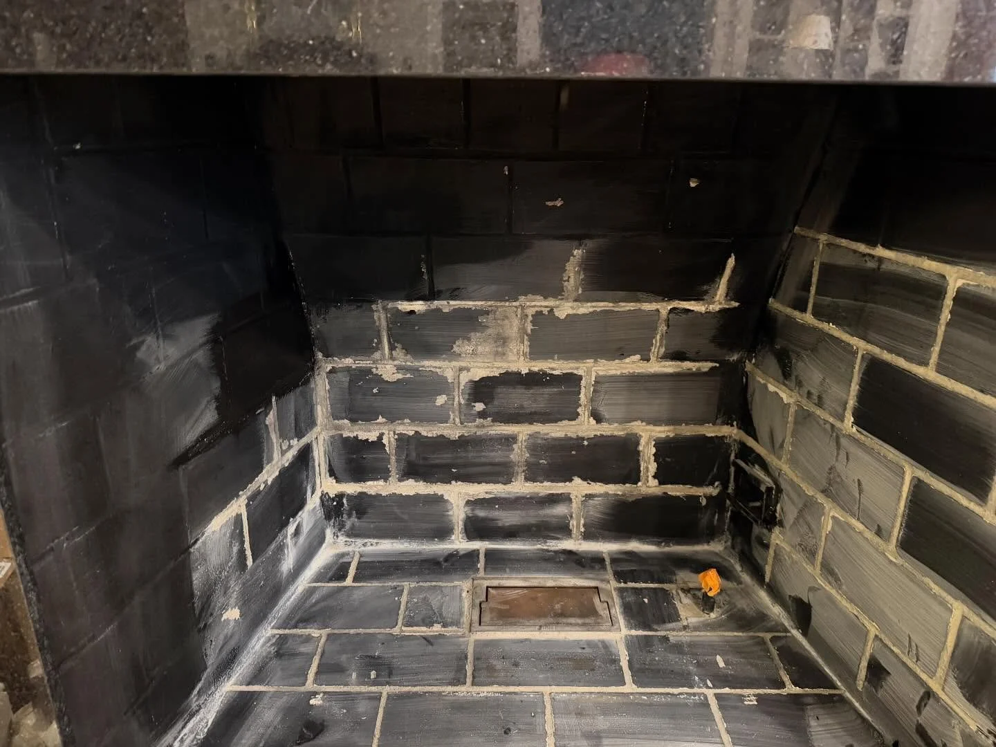 Gas fireplace freshen up! #paint #fireplace