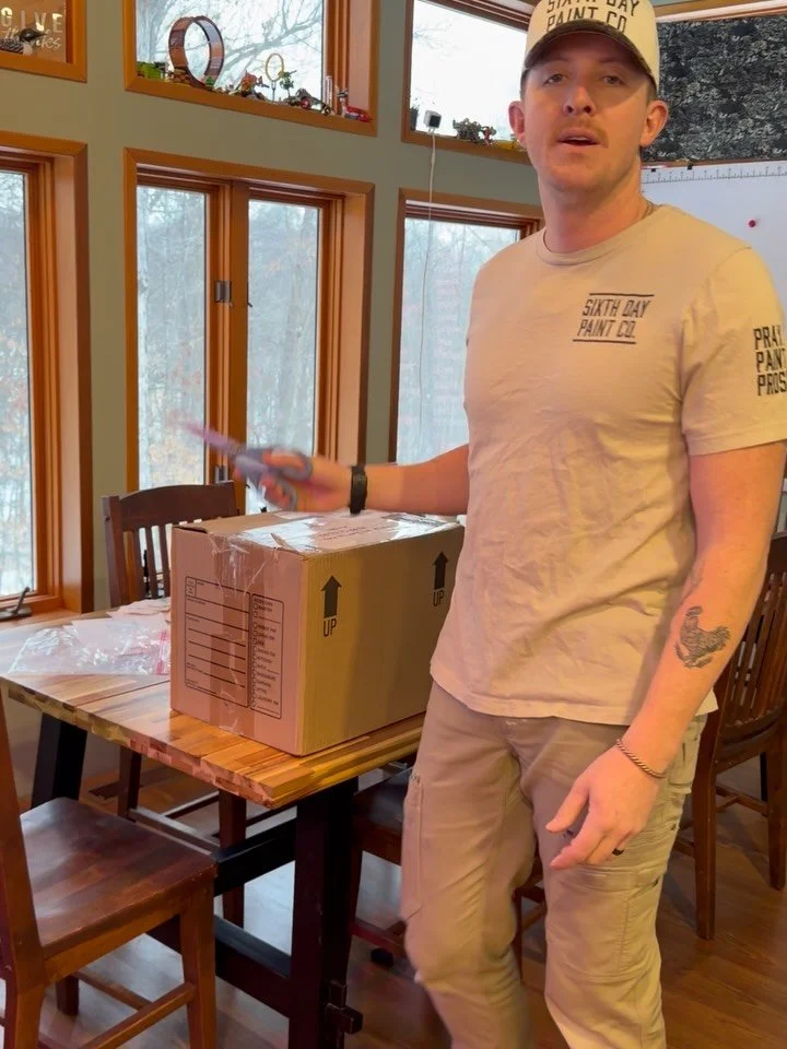 Heaving healthy friendships in the painting community is a huge part of our success at Sixth Day Paint Co. Thank you to my friends @mattkuyps @kuyperm @harpethpaintingllc for the care package. What a thoughtful gift! Check out the scent of the candle