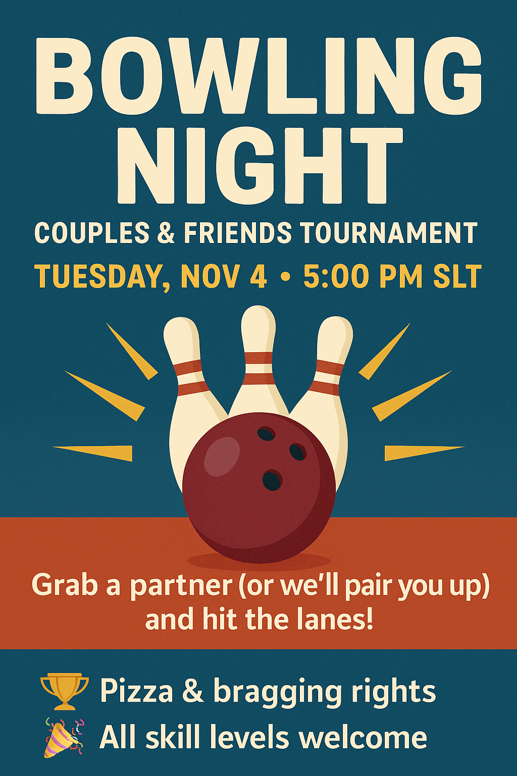 Bowling Night – Couples & Friends Tournament
