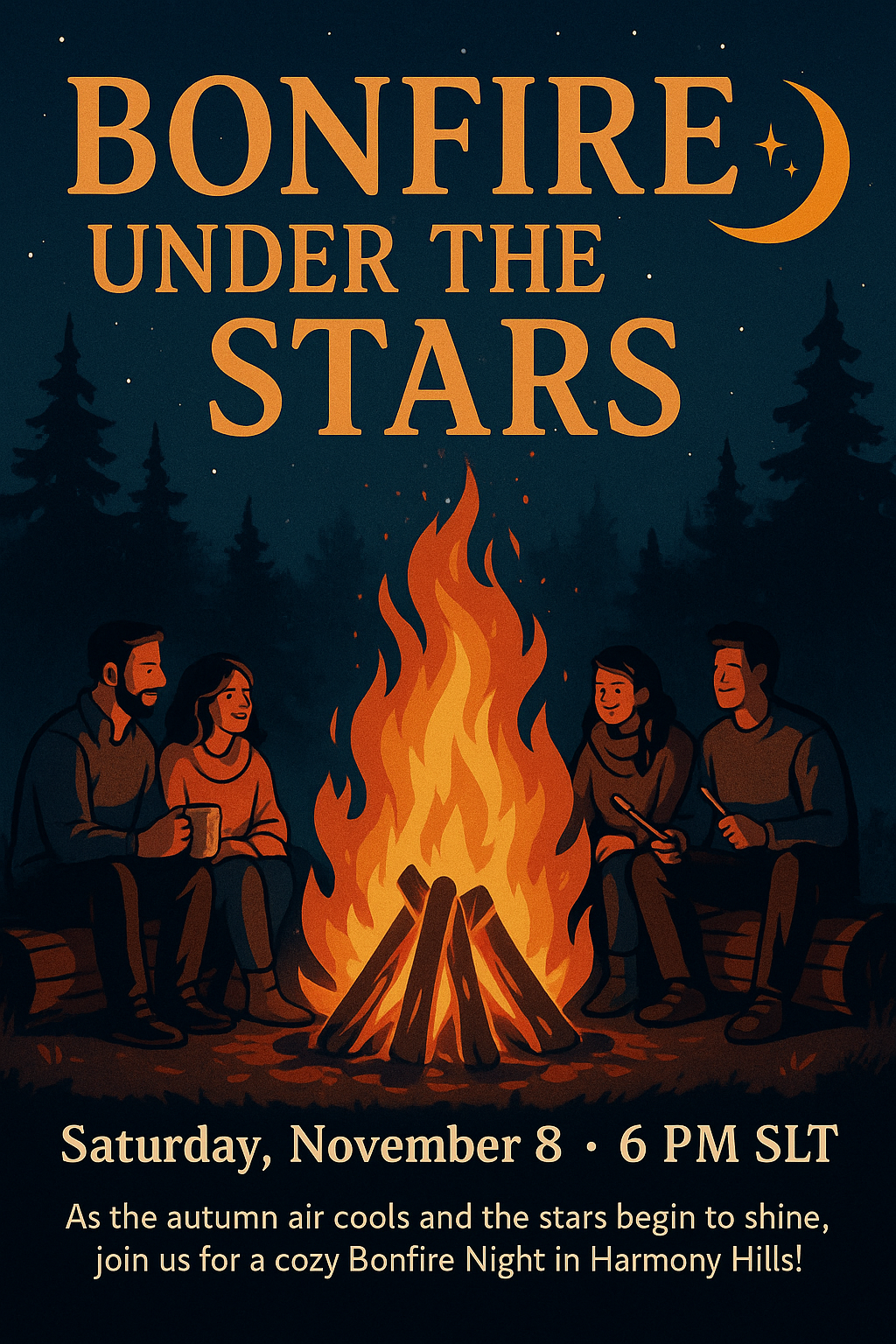 Bonfire Under the Stars