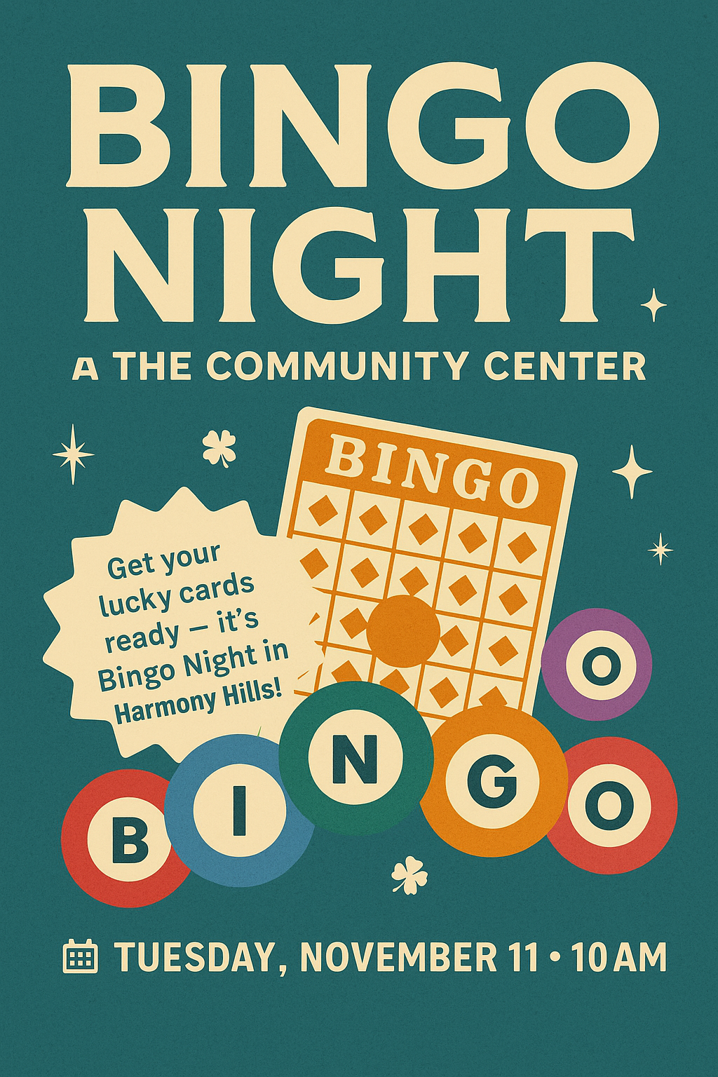 🎯 Bingo Night @ The Community Center