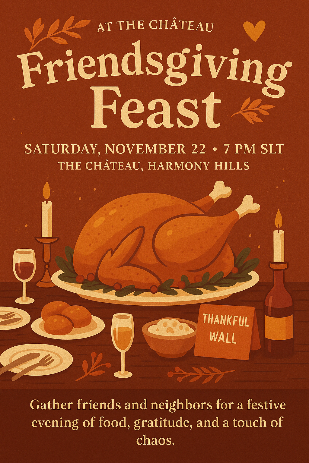 🍽️ Friendsgiving Feast at The Château