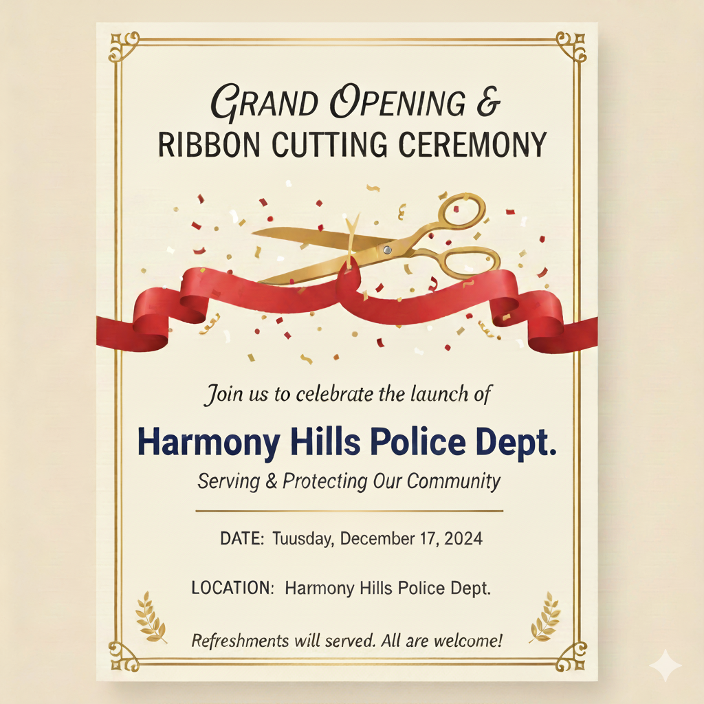 Harmony Hills PD Ribbon Cutting 